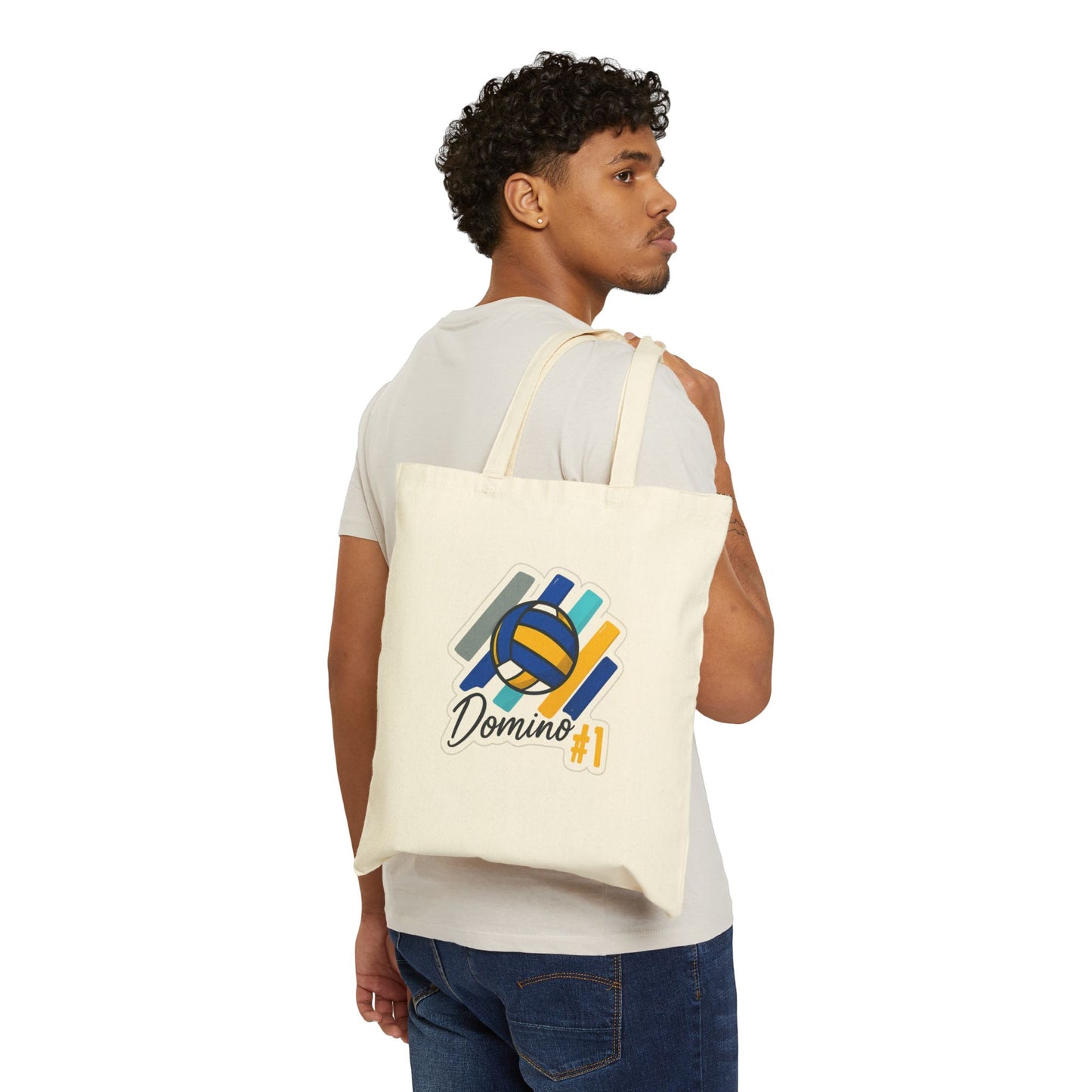 brooklyn volleyball tote bag with #1 graphic