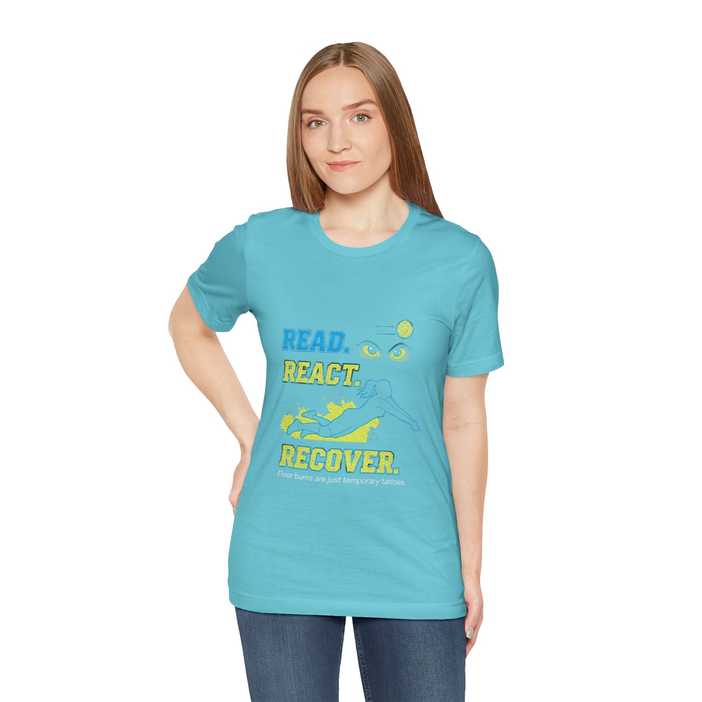 Volleyball movement and recovery phrase t-shirt