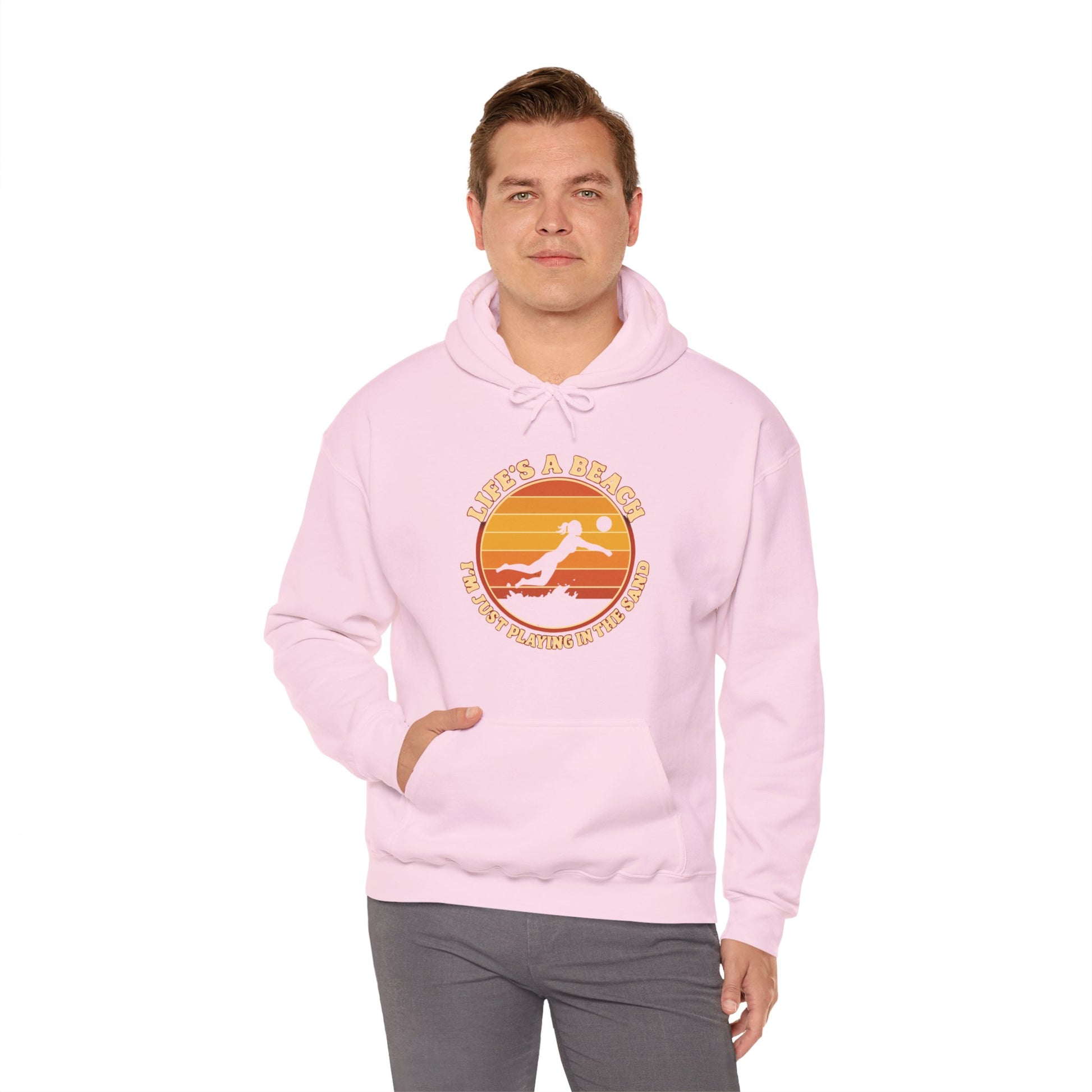 Sand court volleyball quote hoodie graphic