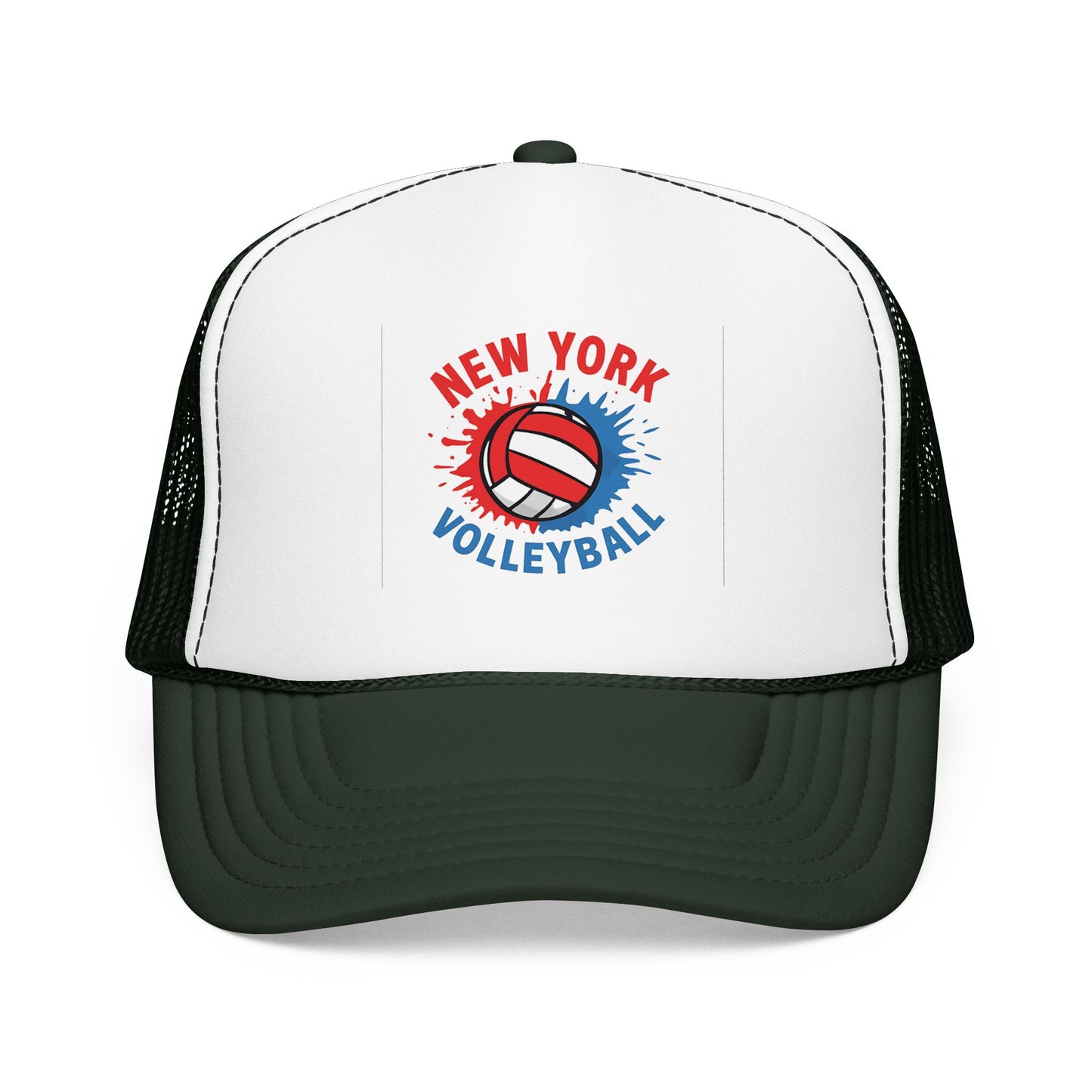 Clean NYC volleyball splash text graphic
