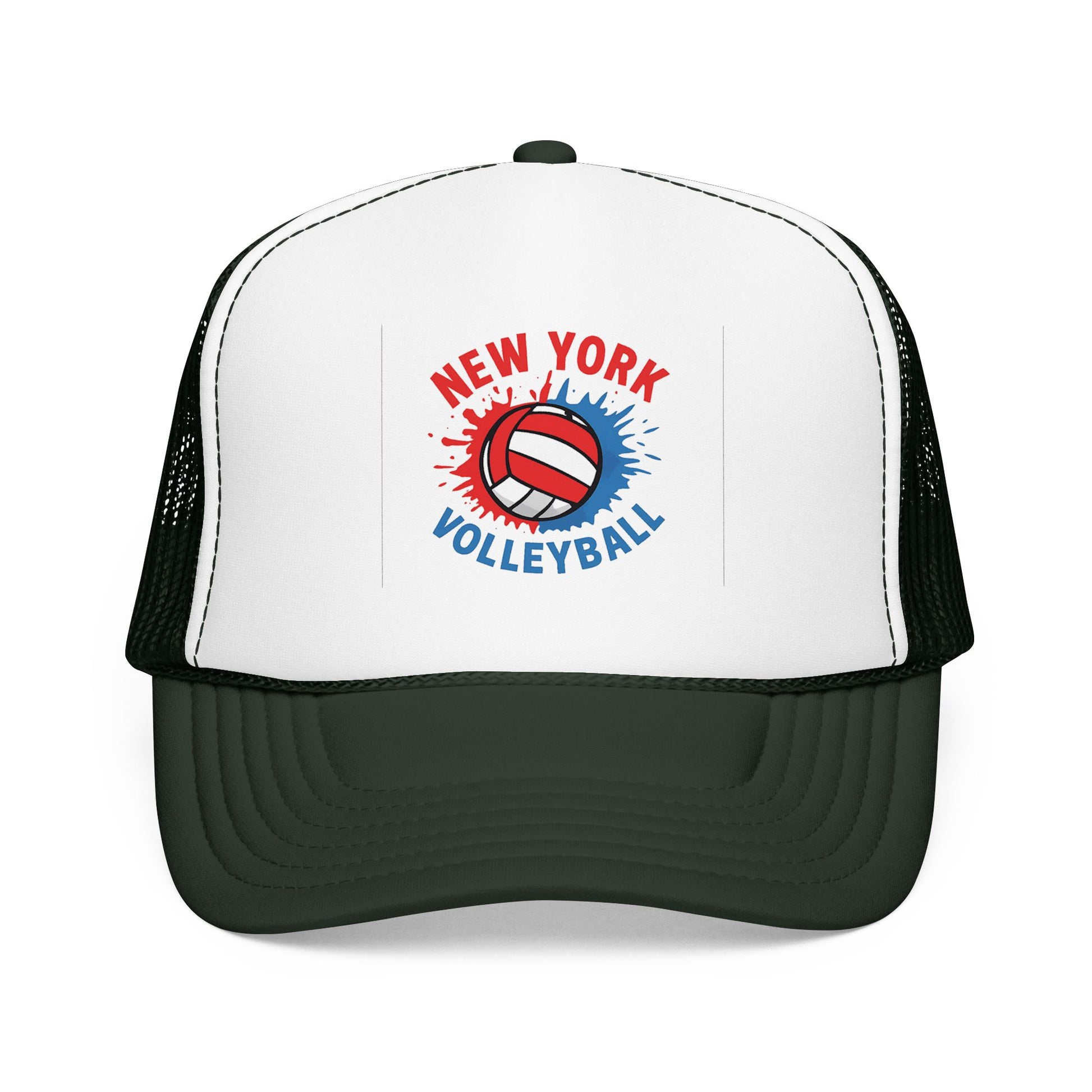 Clean NYC volleyball splash text graphic