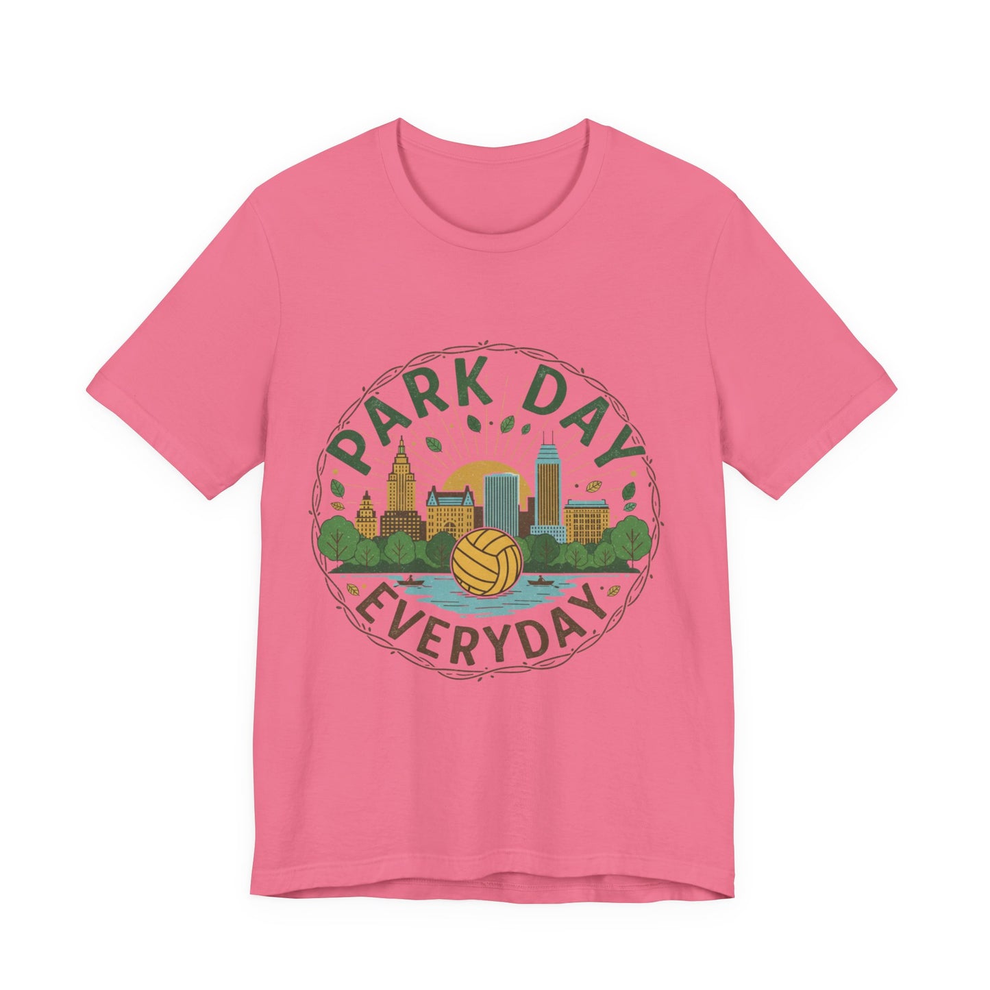 City park themed typography design on t-shirt