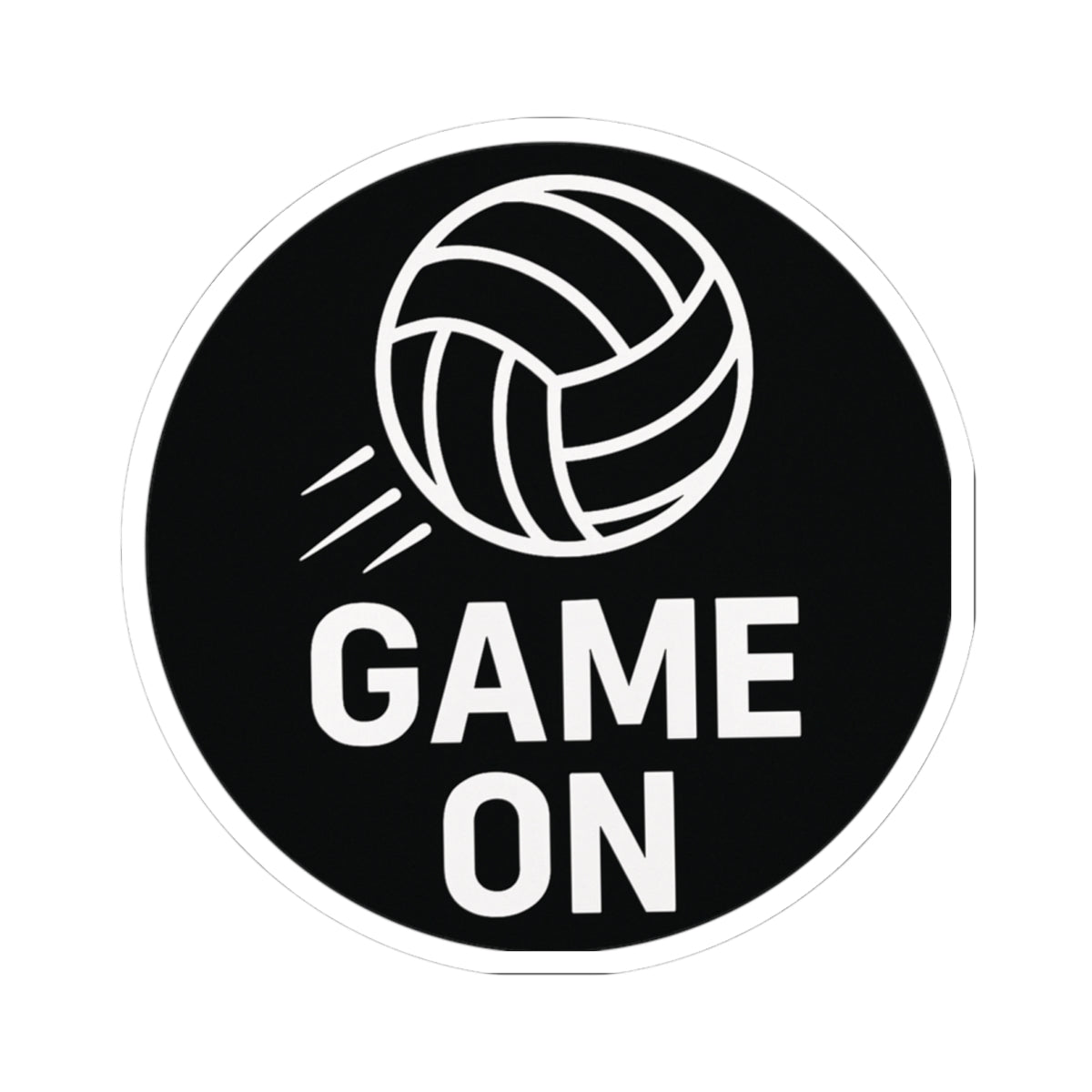 Small volleyball sticker for laptops.