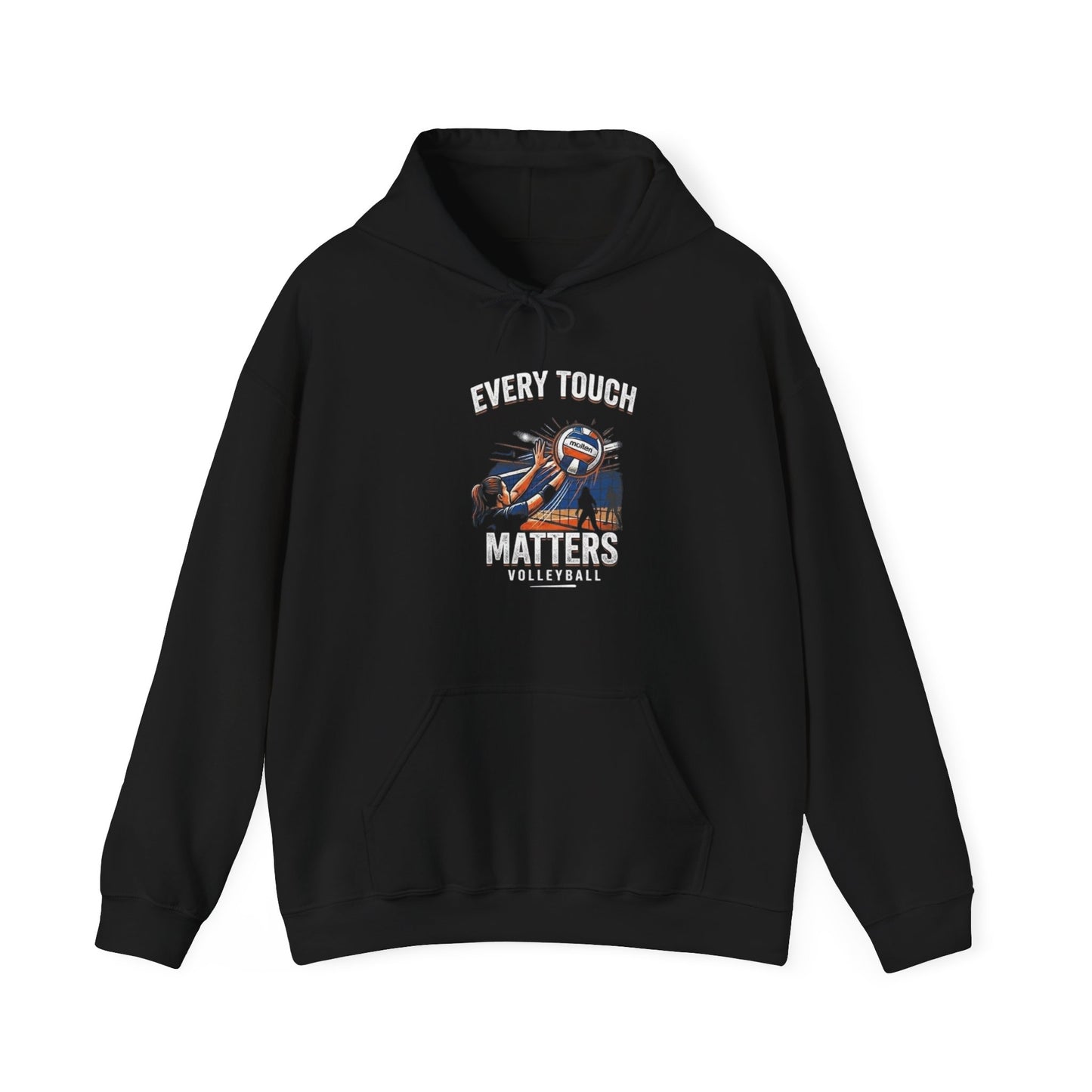 Every Touch Matters Pass Set Hit Repeat volleyball hoodie design