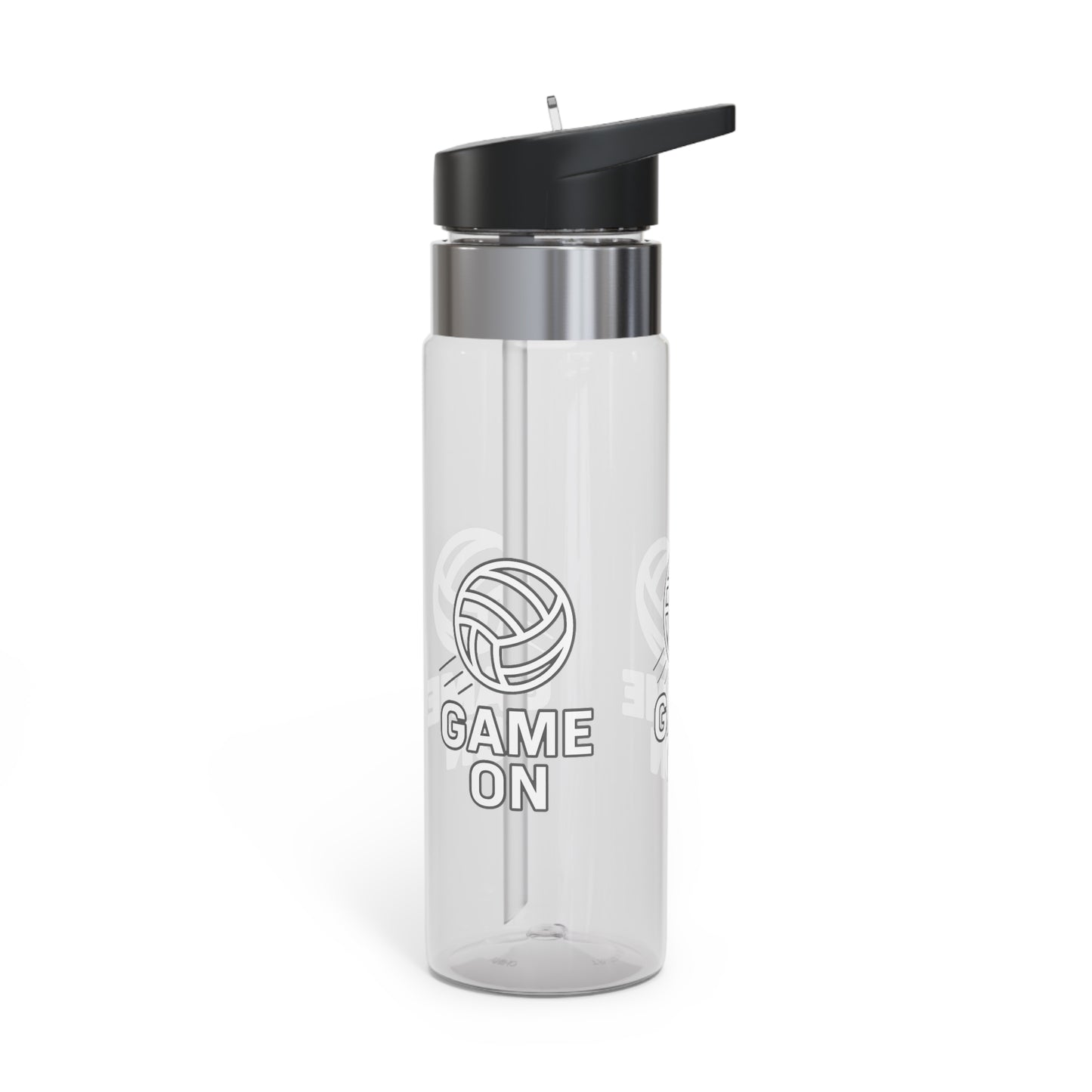 Clean bold lettering Game On sports bottle design