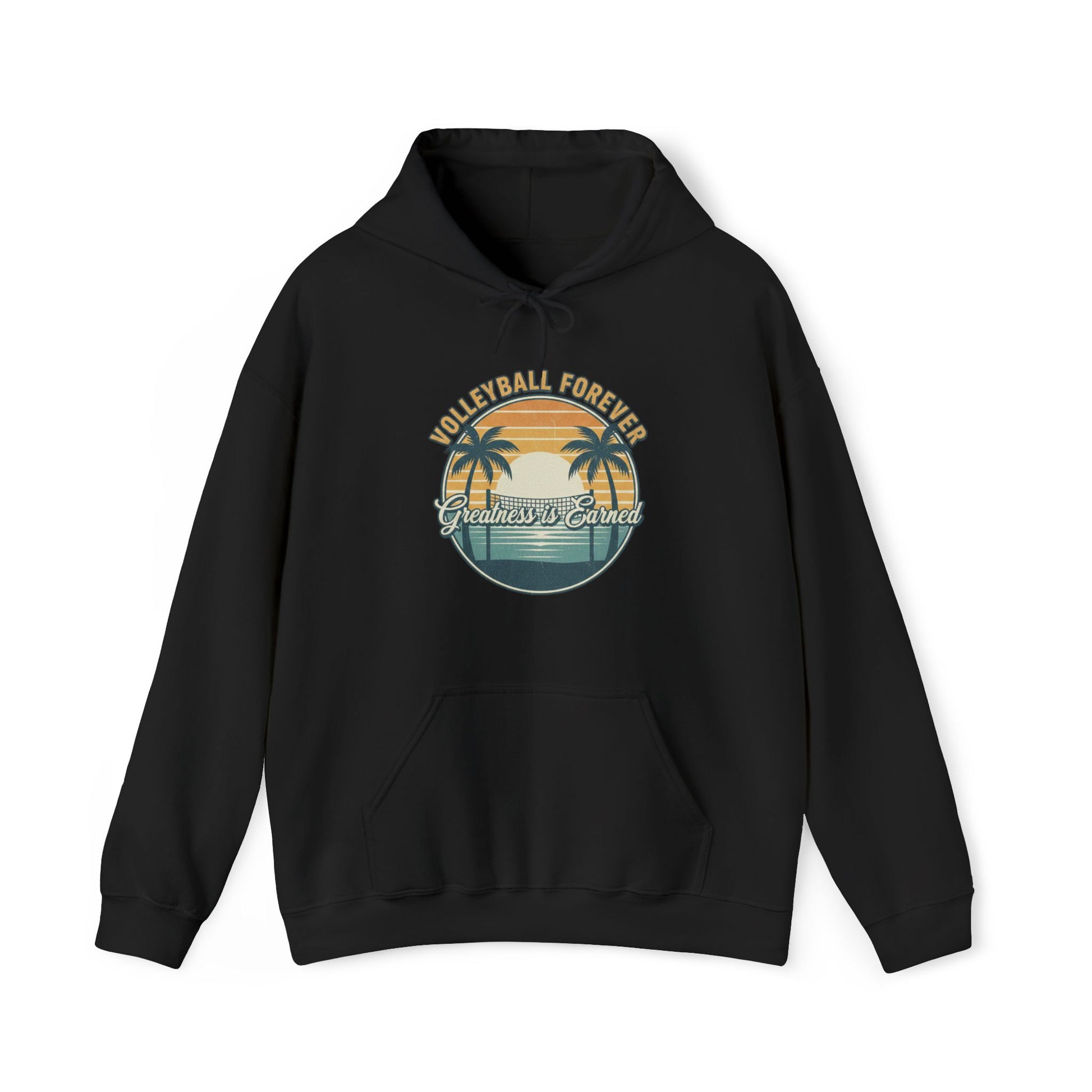 Volleyball Forever minimalist text hoodie artwork