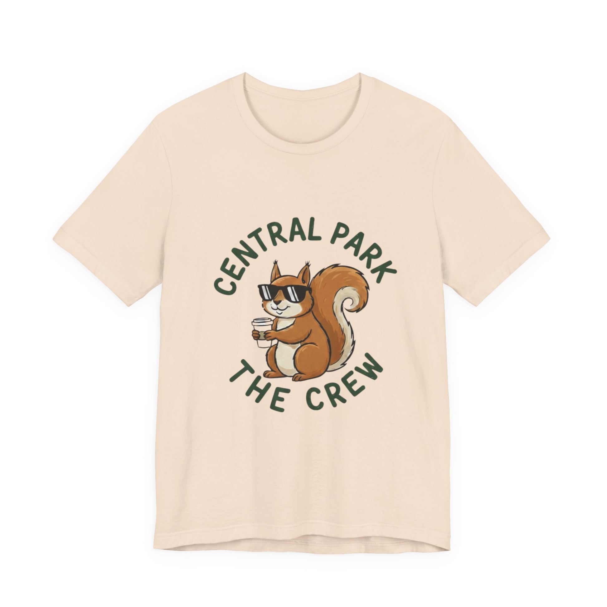 T-shirt with squirrel wearing sunglasses drinking coffee