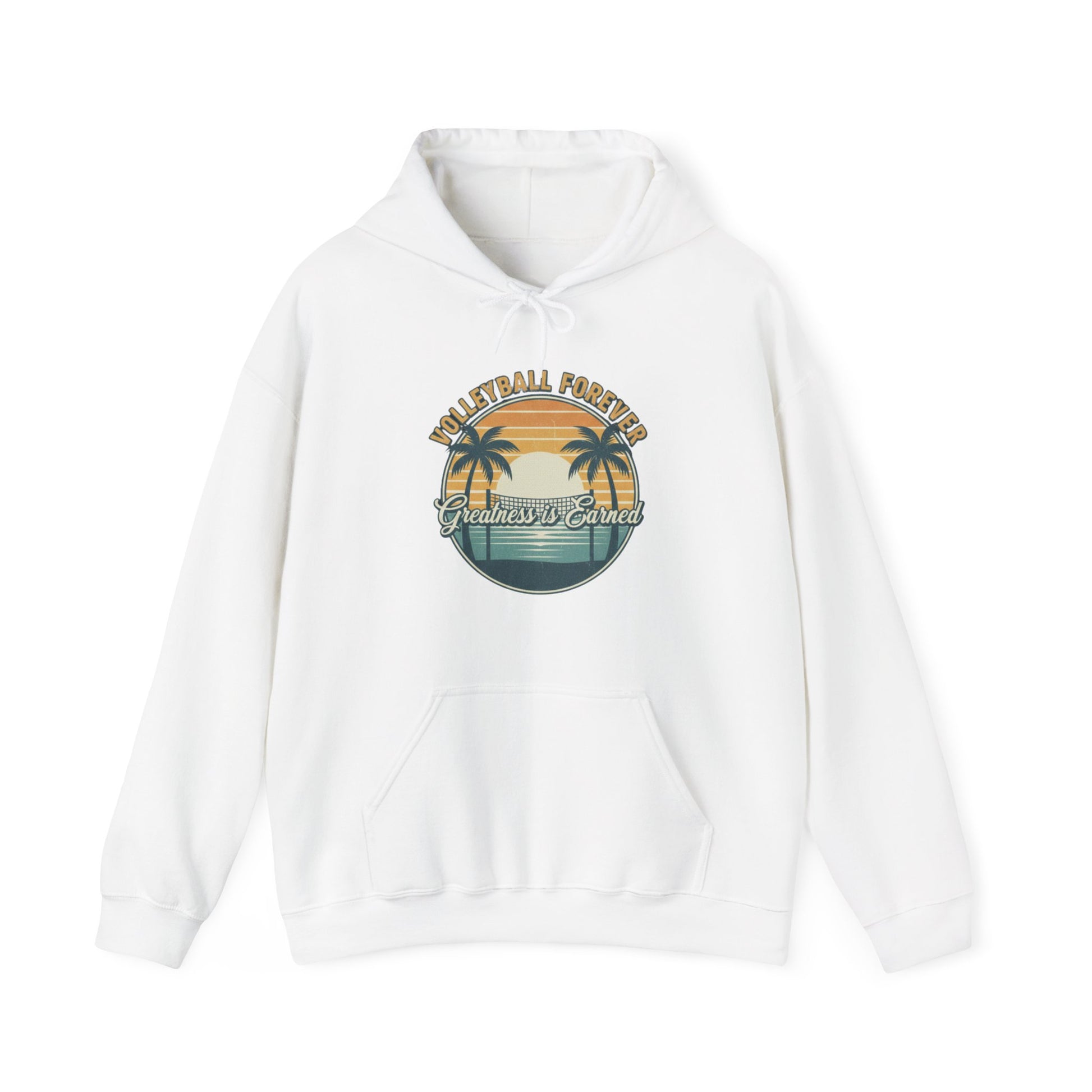 Volleyball Forever bold typography hoodie design