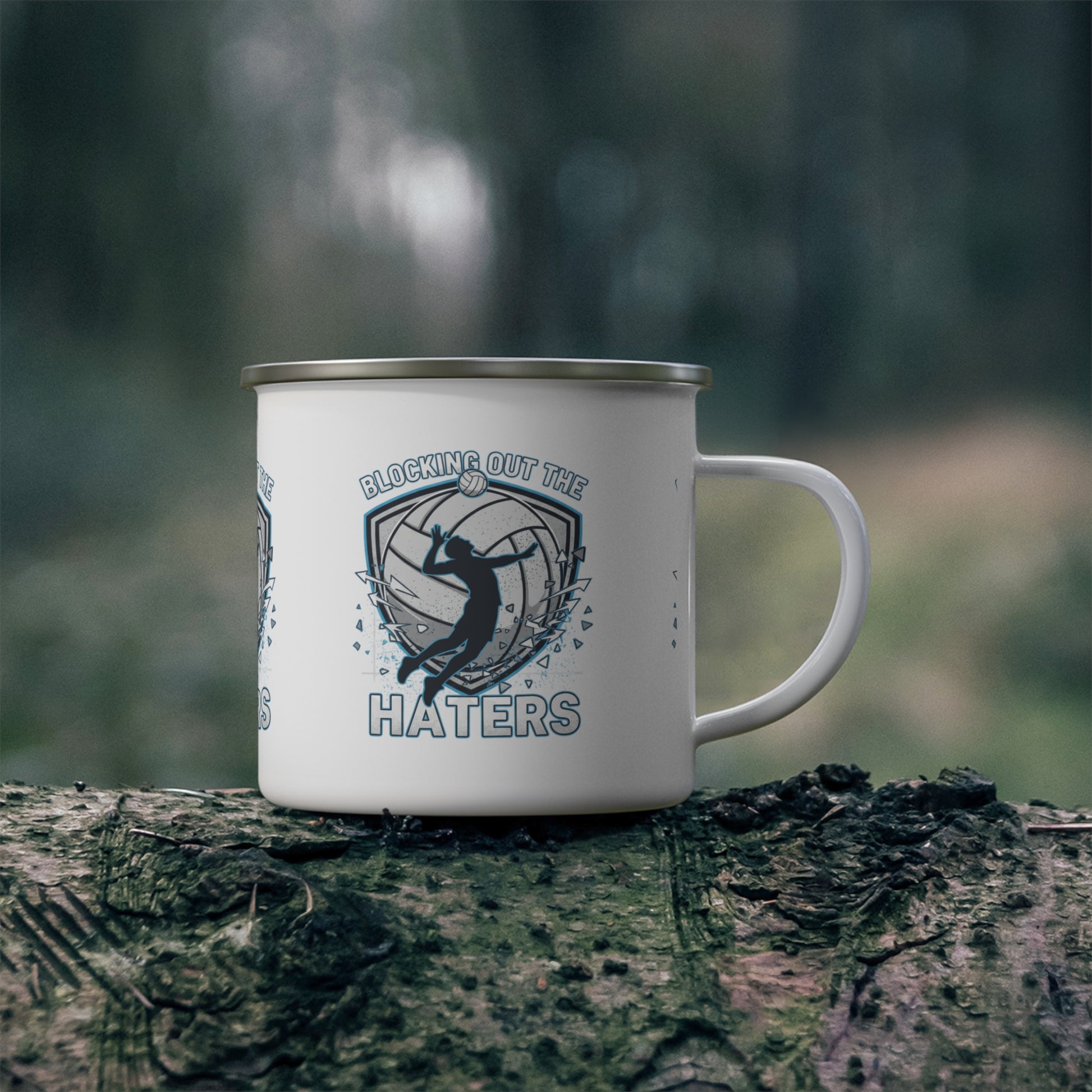 Durable enamel mug for volleyball players