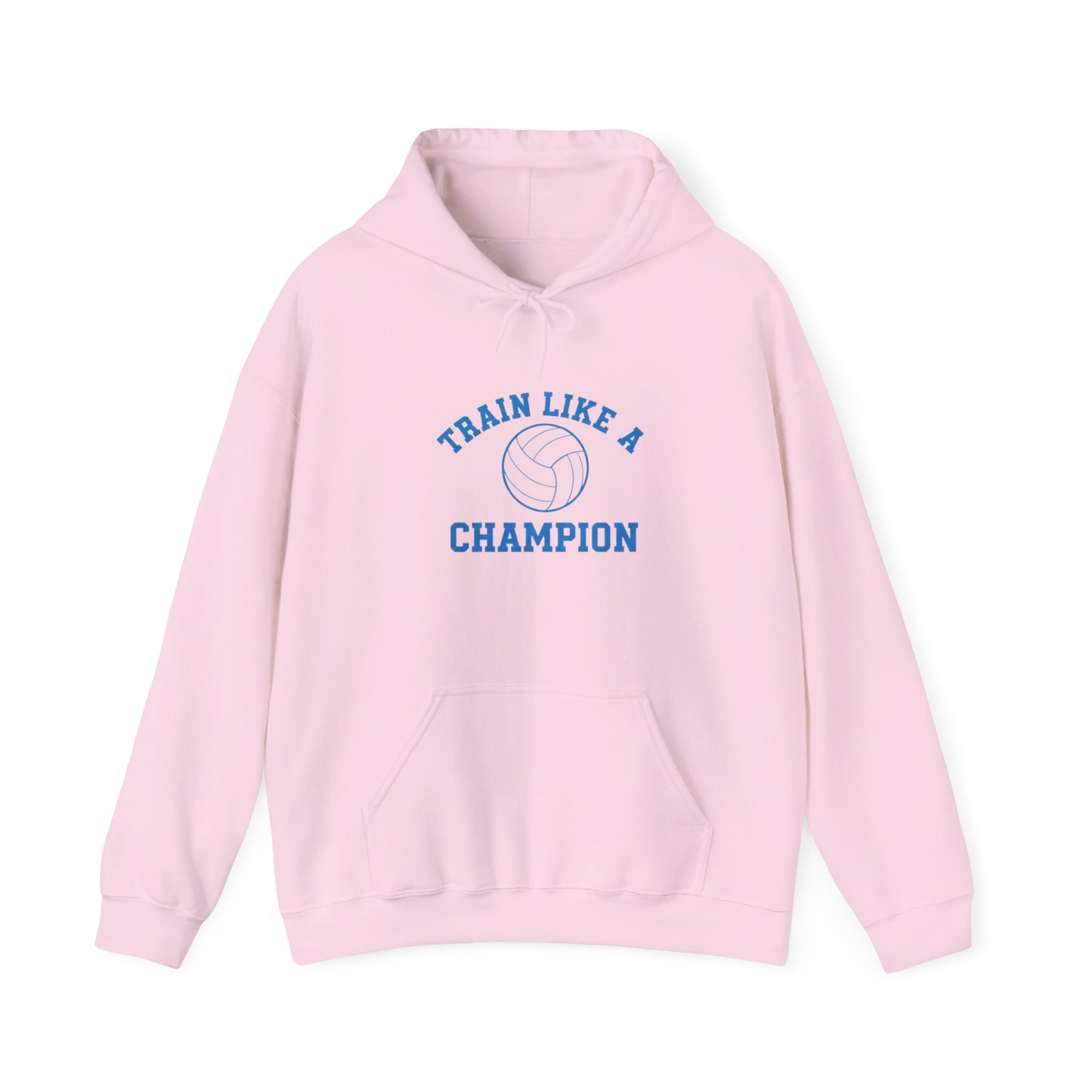 Bold athletic typography design on volleyball hoodie