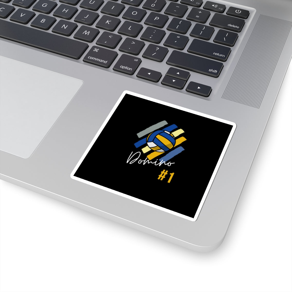 Small volleyball sticker with bold Domino Park #1 design