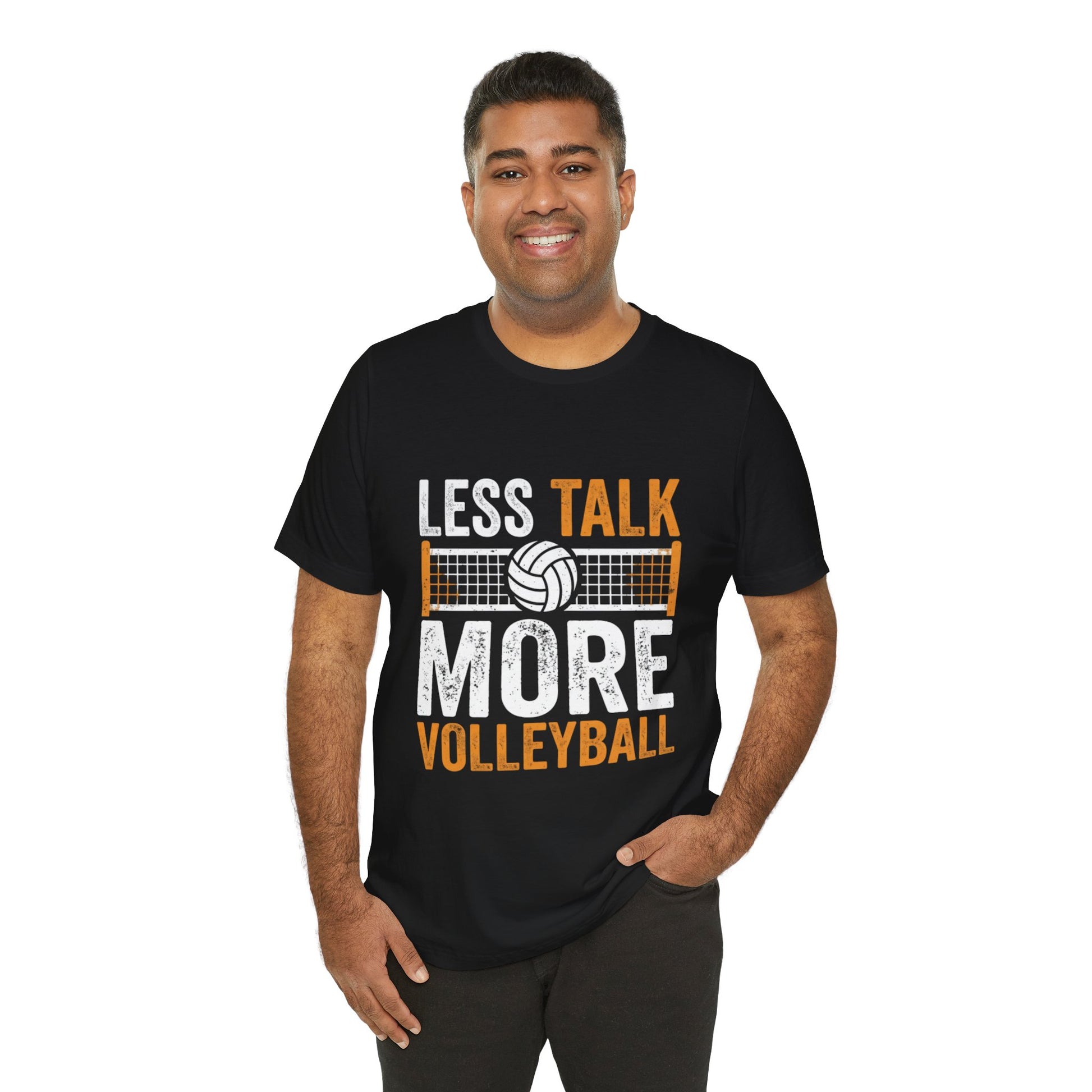 Minimalist volleyball quote design on shirt