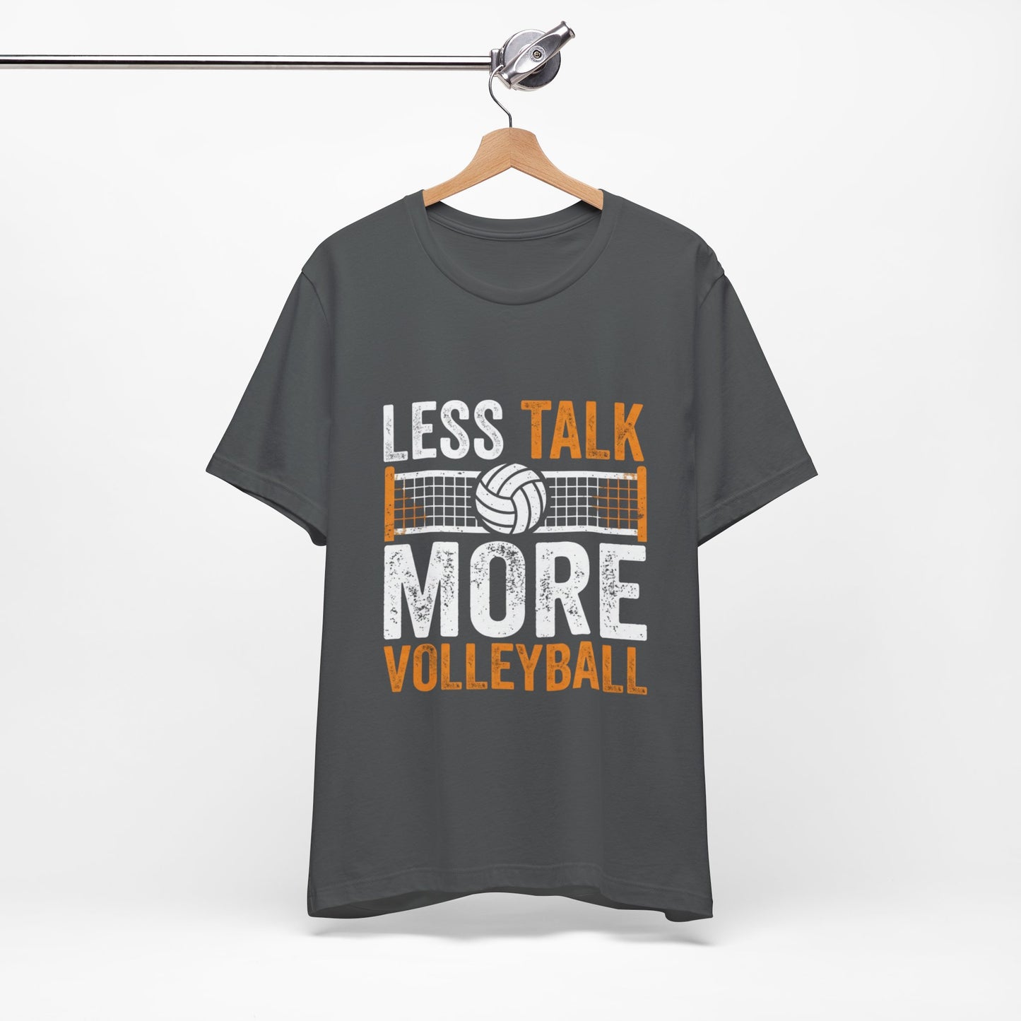 Less Talk More Volleyball athlete mindset graphic