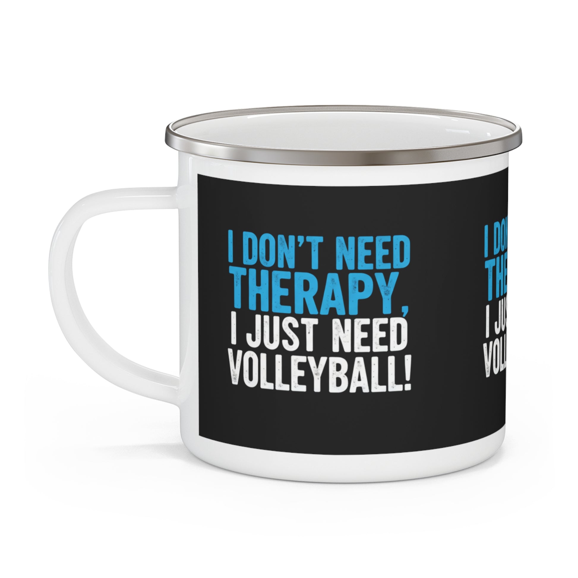 Volleyball gift enamel mug for players and fans