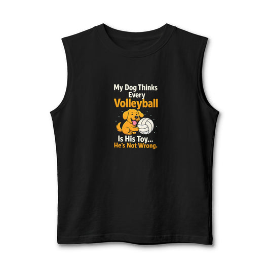 My dog thinks every volleyball is his toy tank top