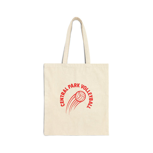 central park fire volleyball tote bag with flame design