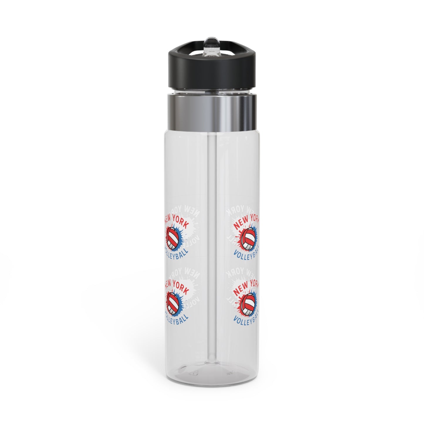 Bold splash style volleyball design on reusable water bottle