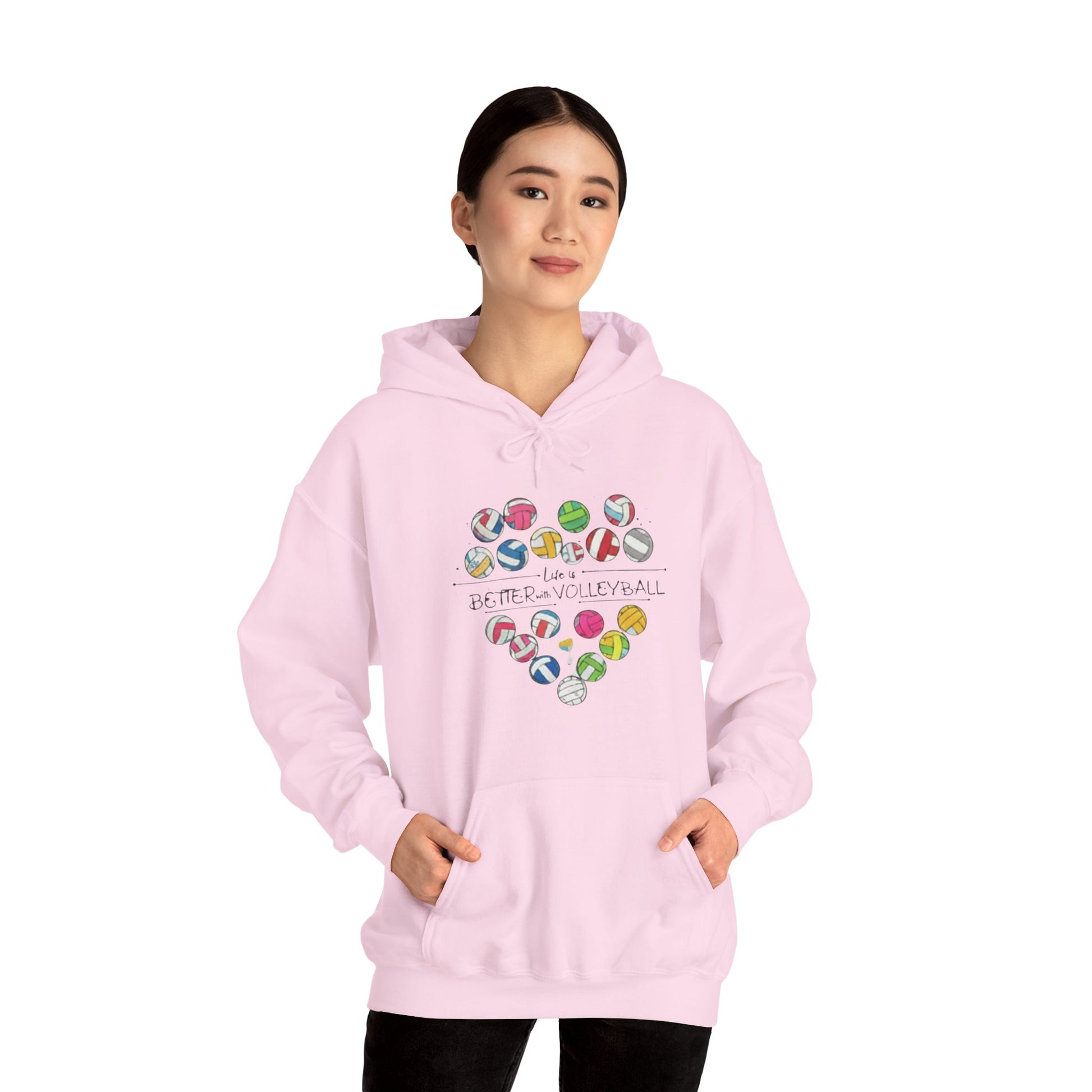 Volleyball fan heart design apparel
