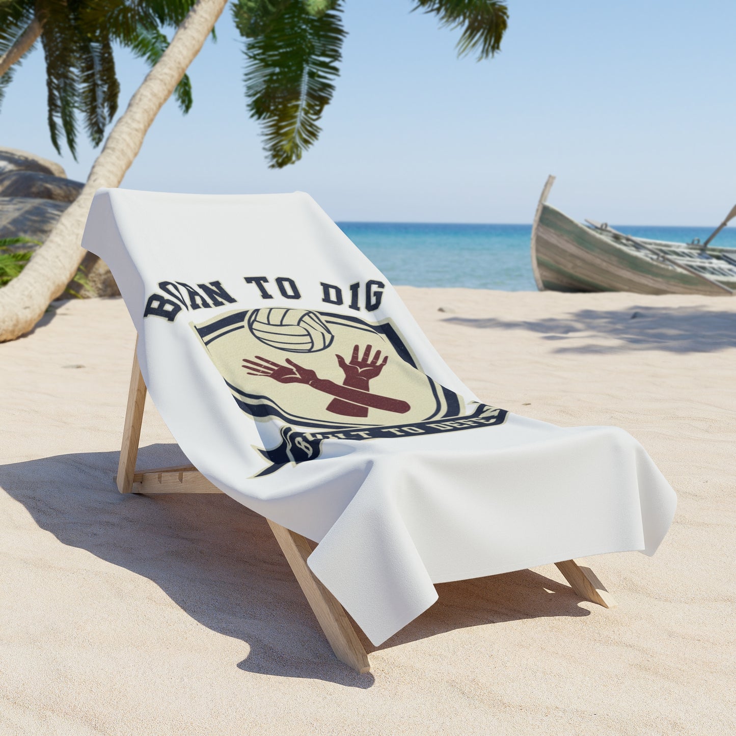 Funny volleyball dig design towel