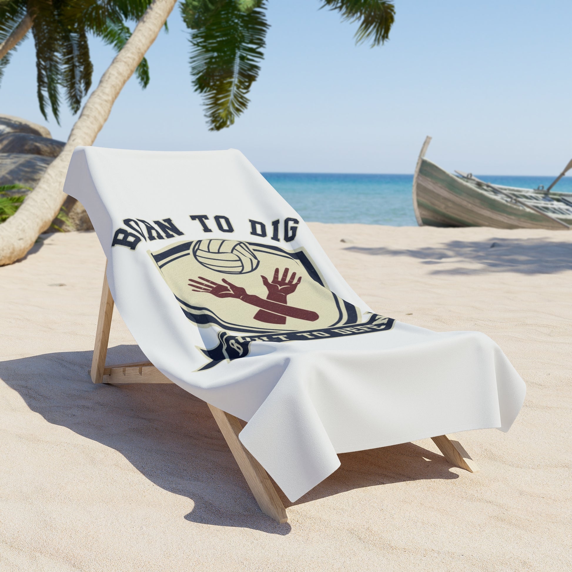 Funny volleyball dig design towel