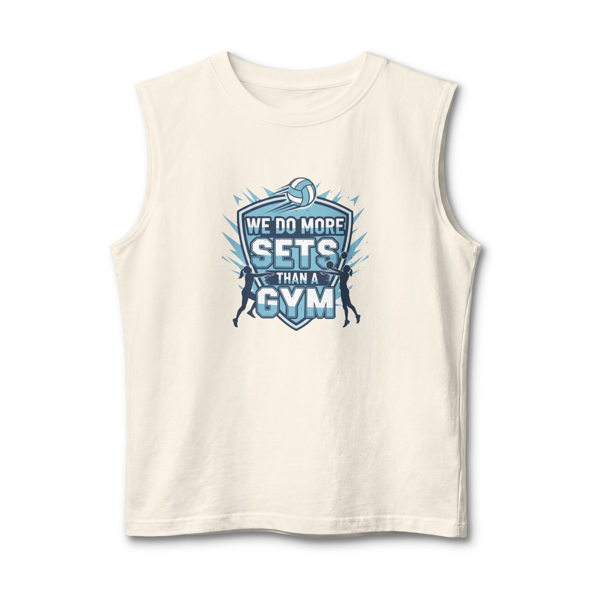 Clean text volleyball phrase gym comparison tank