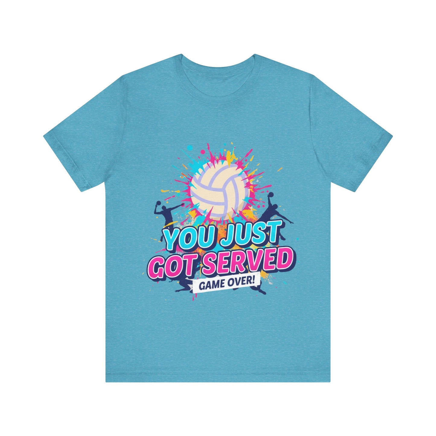 “Game Over” volleyball t-shirt with dynamic design