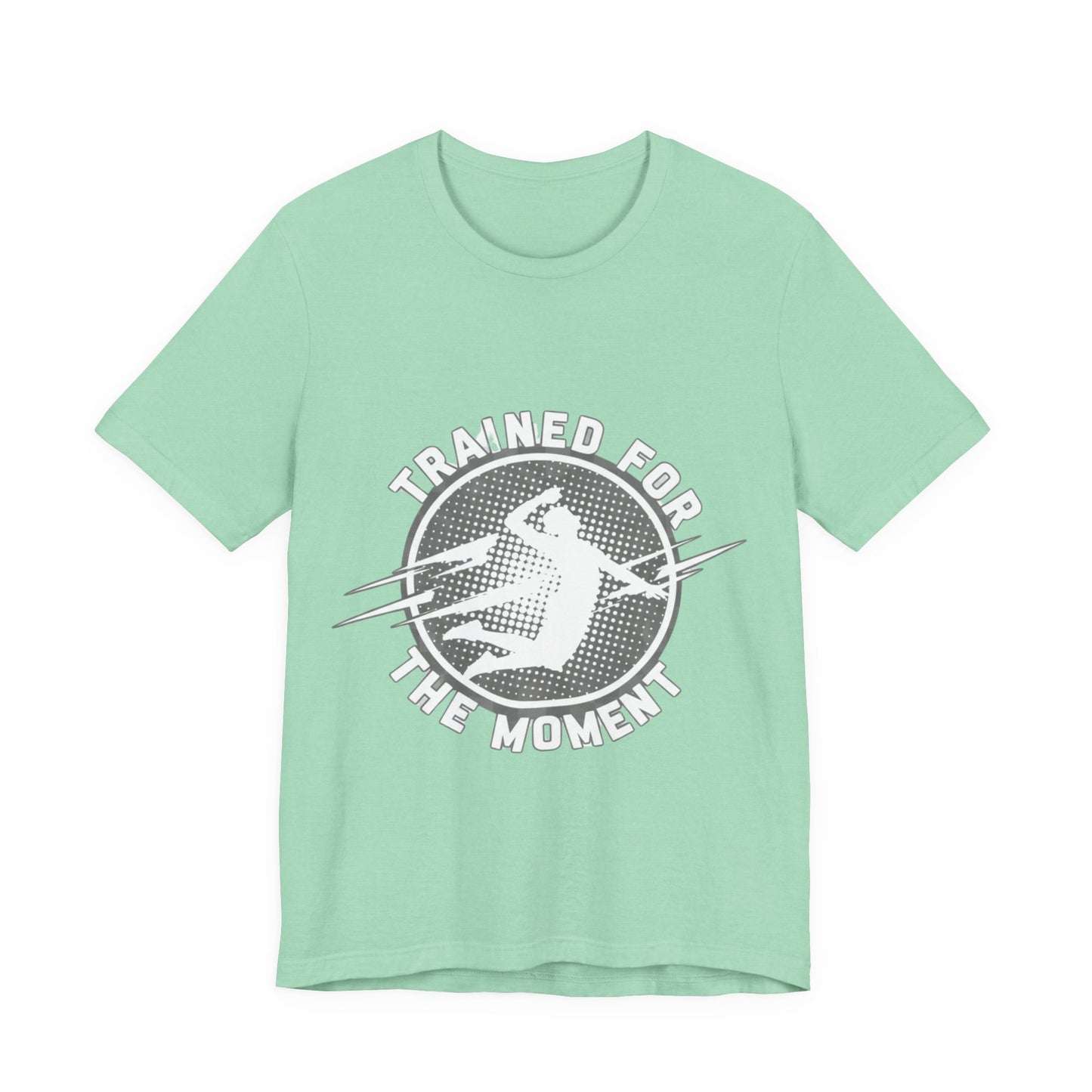 Trained for the Moment motivational volleyball t-shirt typography design