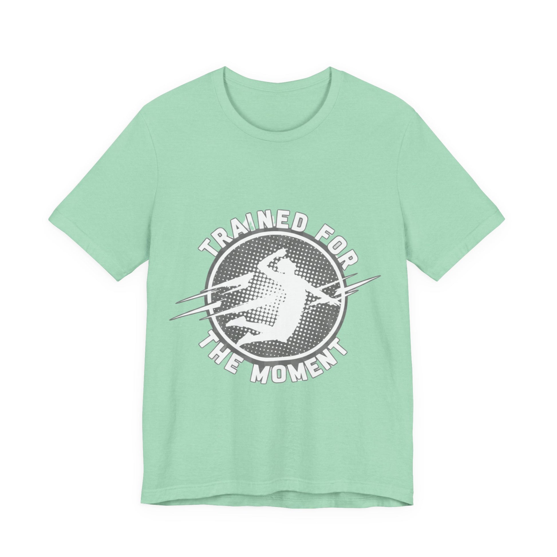 Trained for the Moment motivational volleyball t-shirt typography design