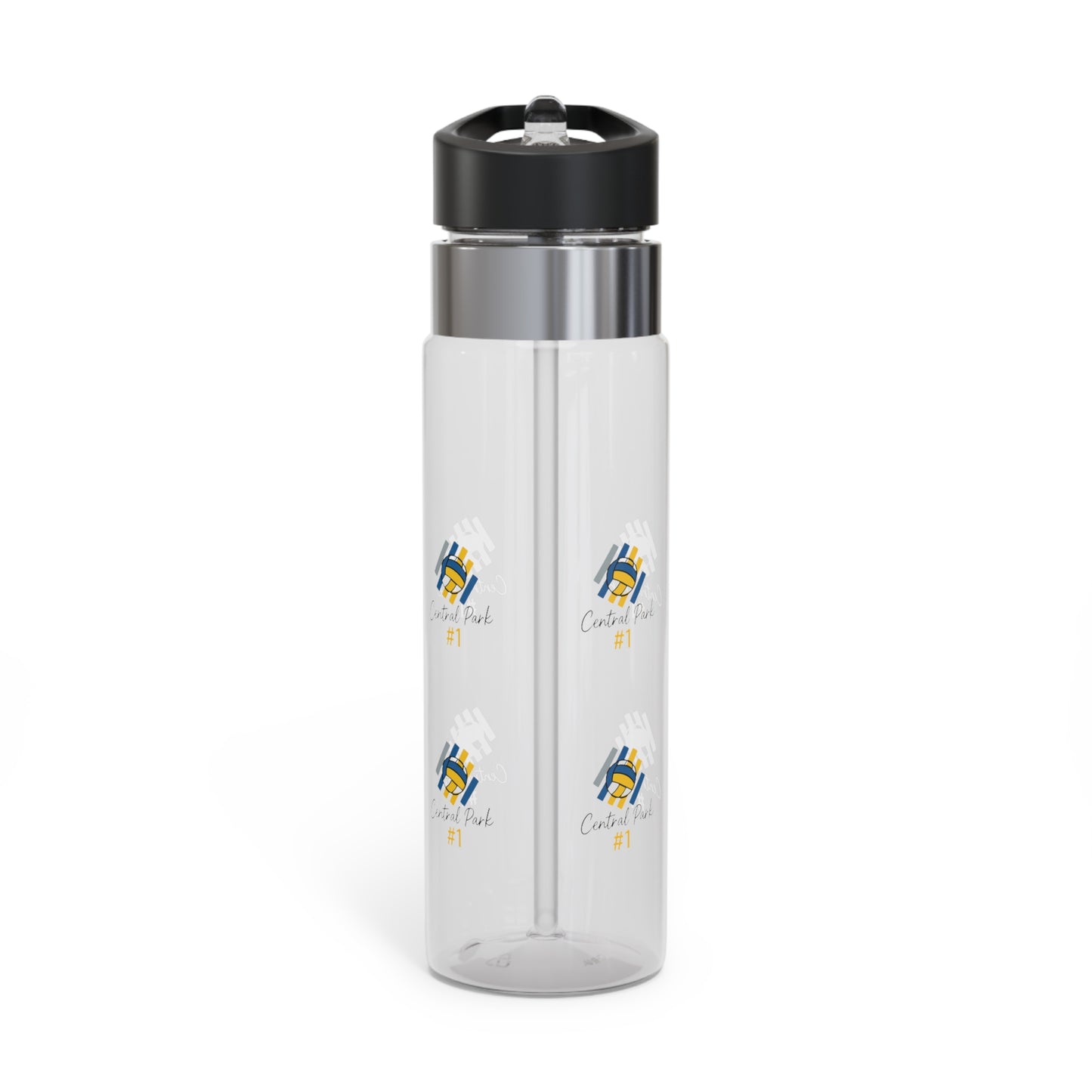 Clear Tritan bottle with carabiner loop for sports