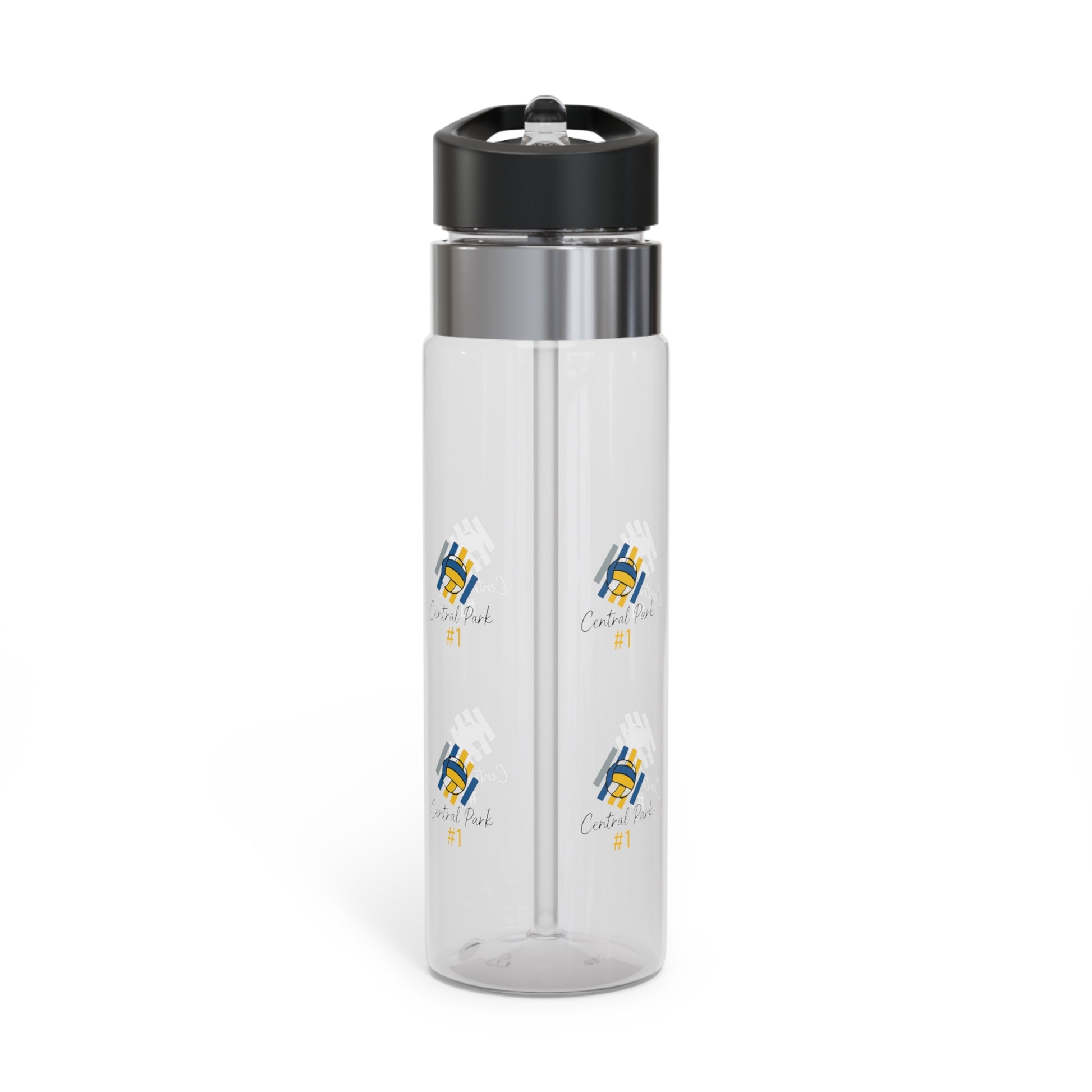 Clear Tritan bottle with carabiner loop for sports