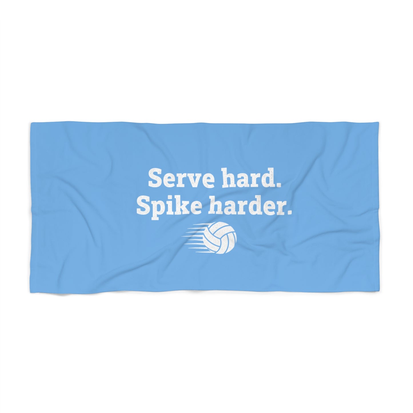 Volleyball beach towel with slogan