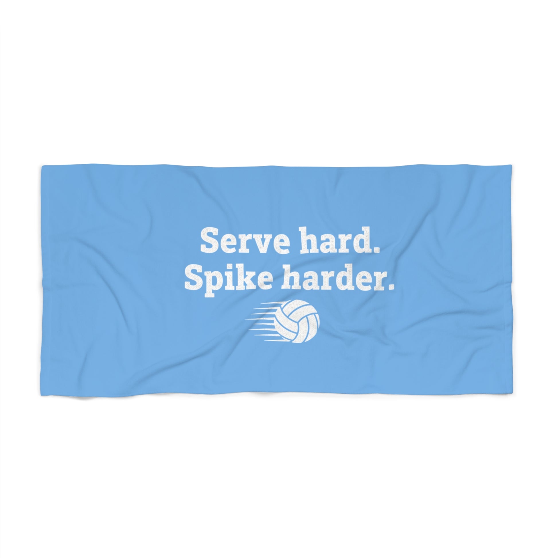 Volleyball beach towel with slogan