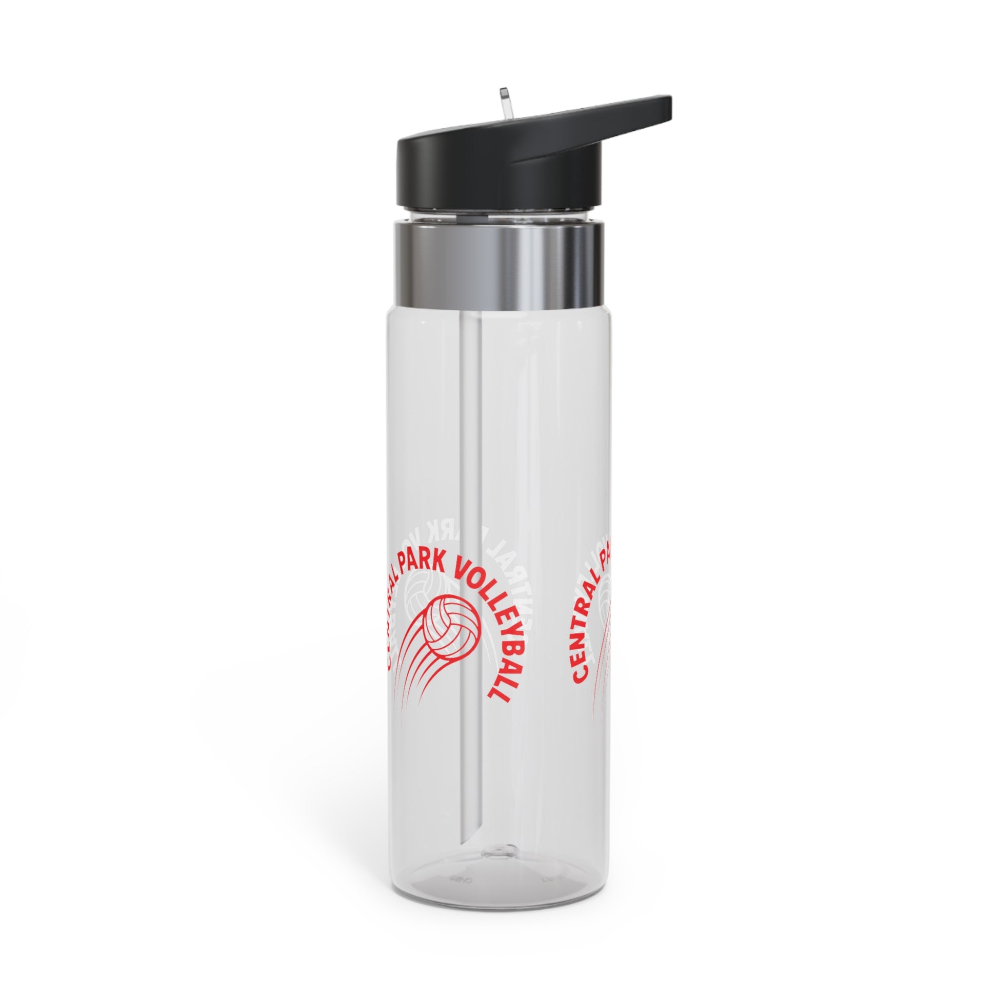 NYC volleyball bottle with bold flame inspired artwork