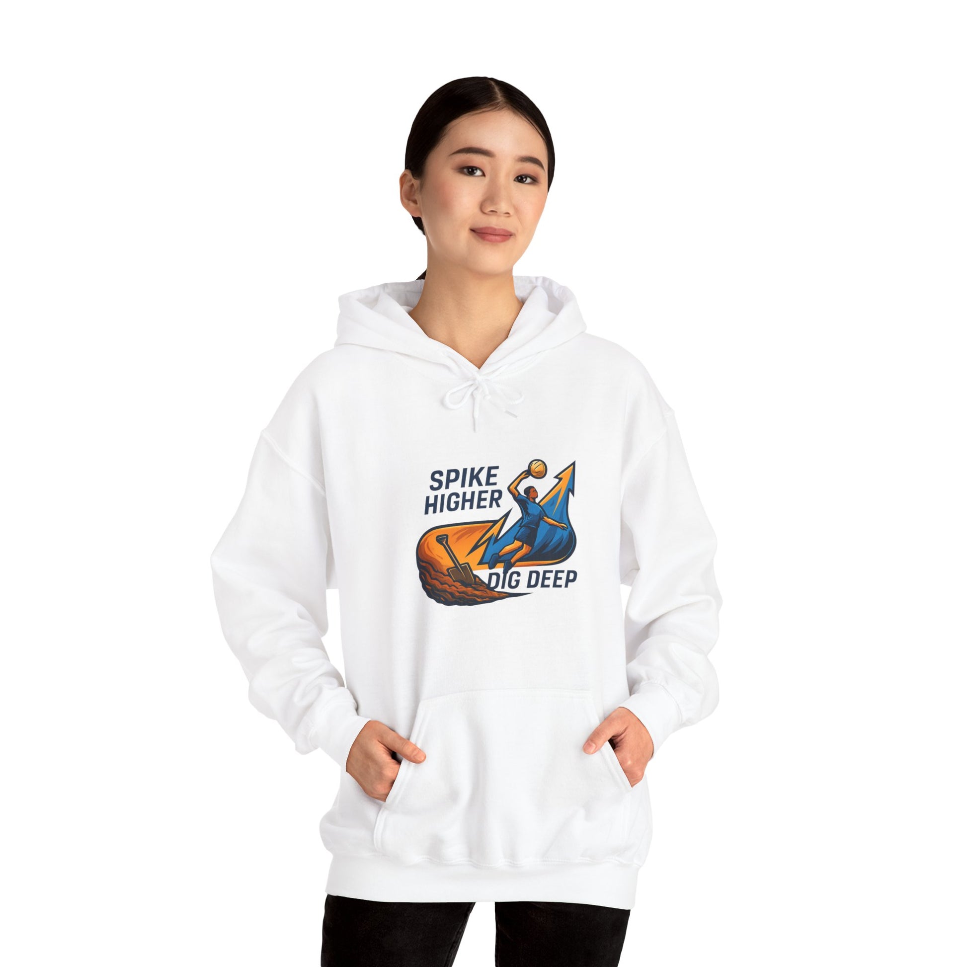 Volleyball training hoodie with bold front print