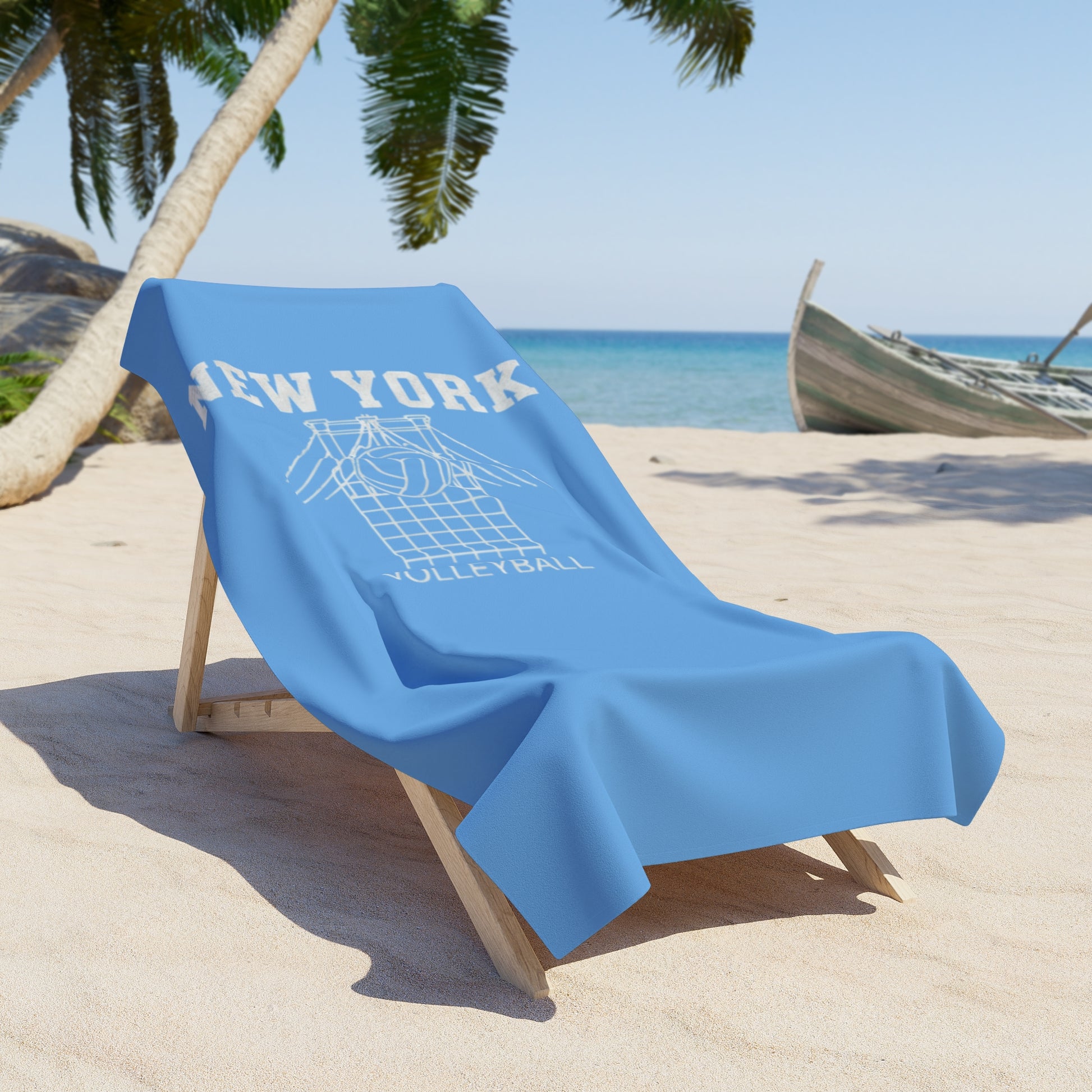 NYC volleyball lifestyle beach towel design