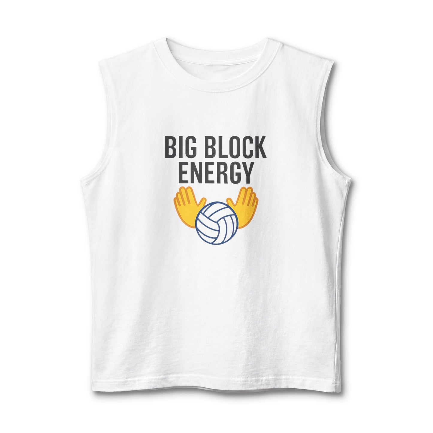 Big block energy volleyball tank top design