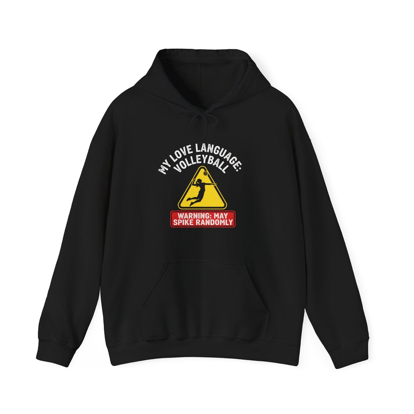 My Love Language Volleyball warning spike hoodie