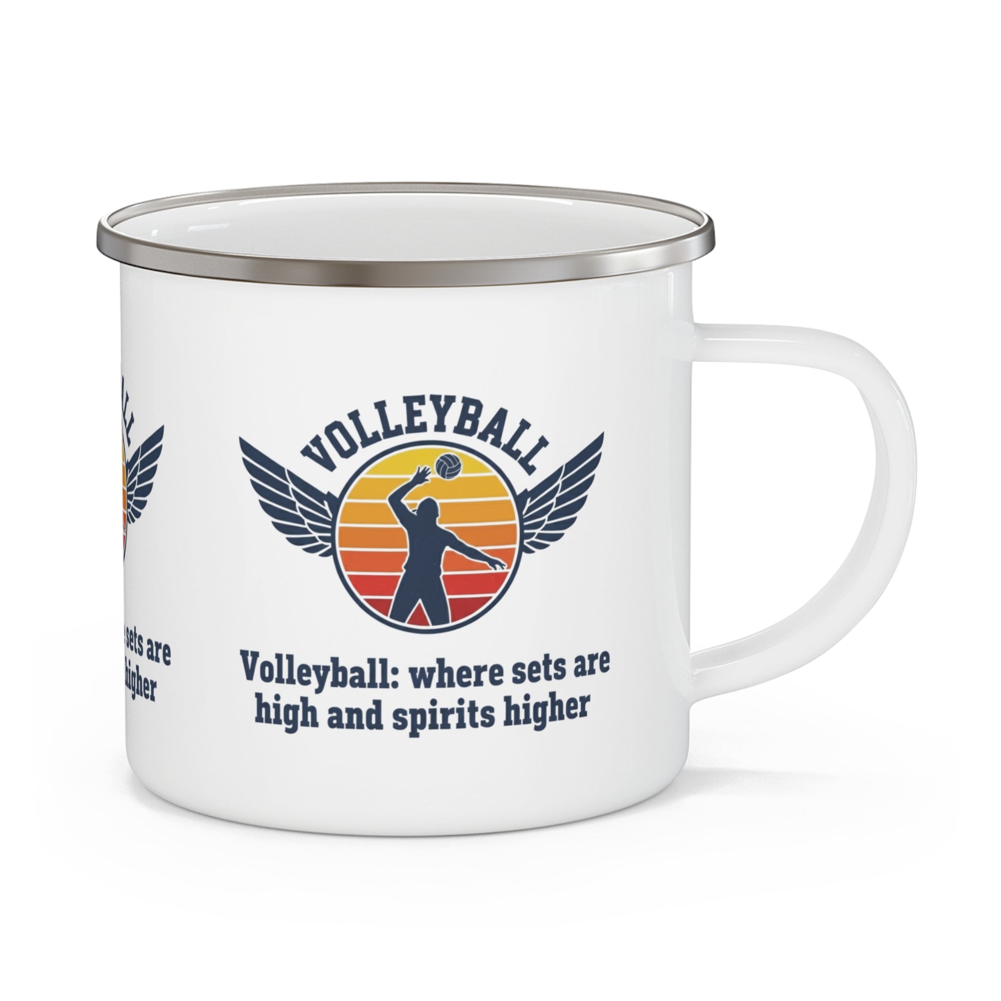 Volleyball lifestyle enamel mug
