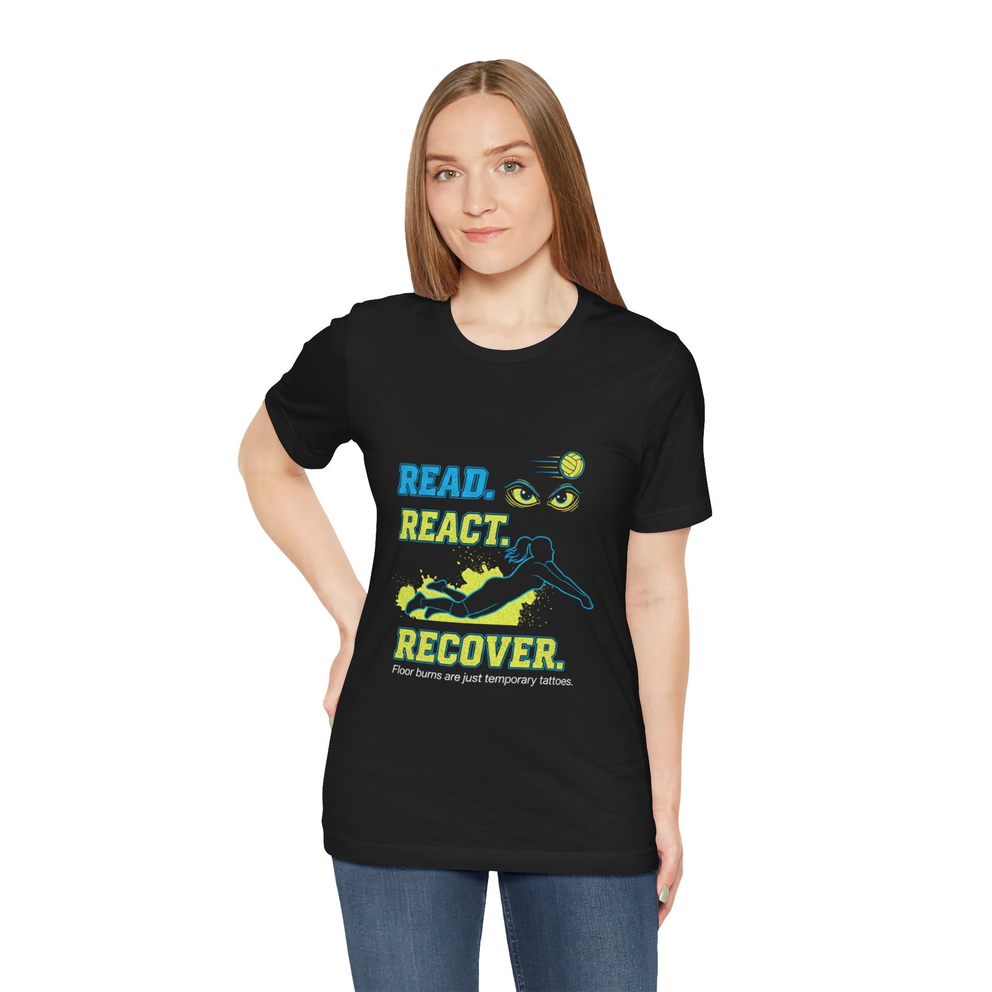 Minimalist volleyball skill typography t-shirt
