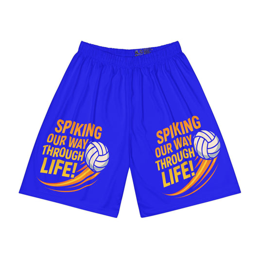 Spiking Our Way Through Life volleyball training shorts