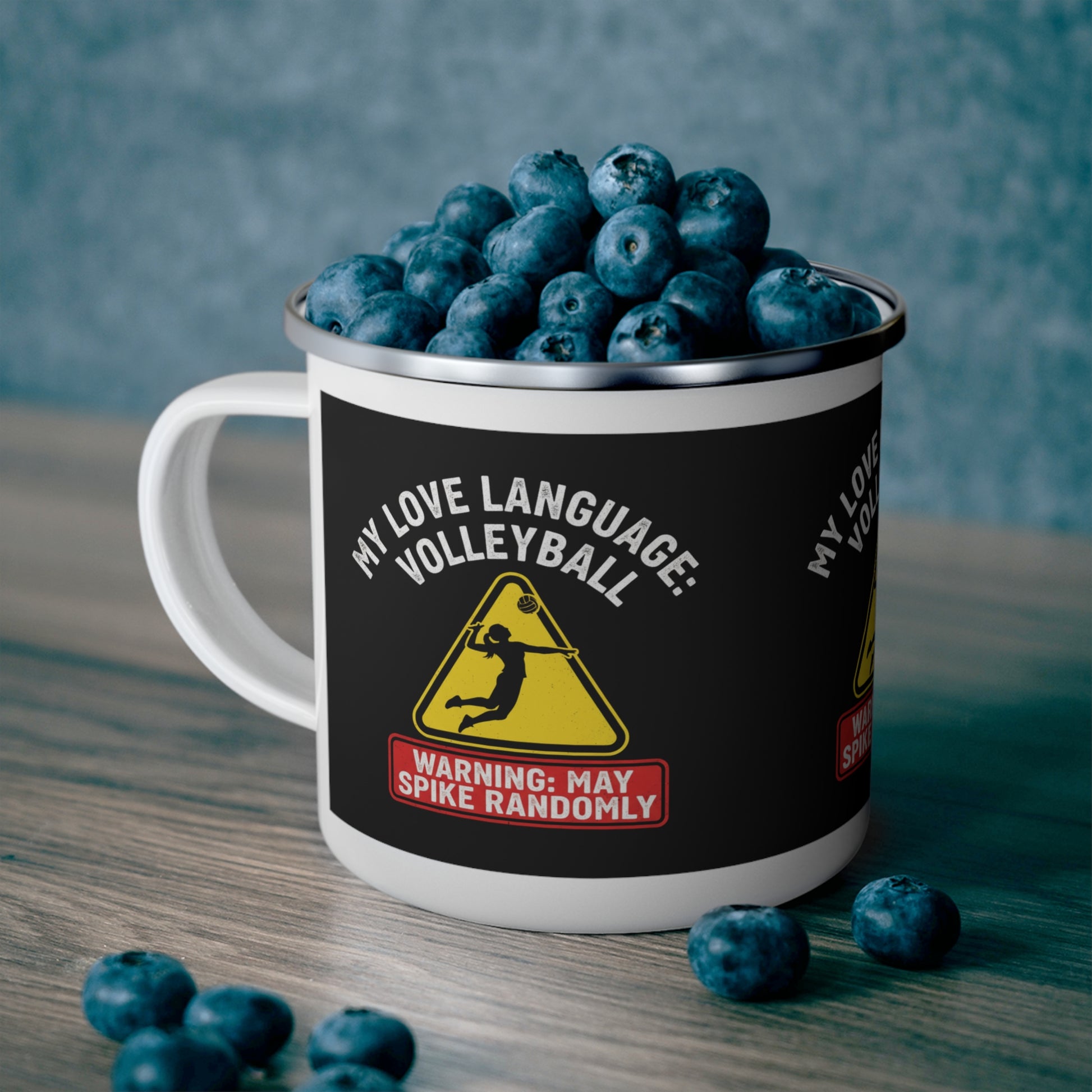Funny volleyball camping mug