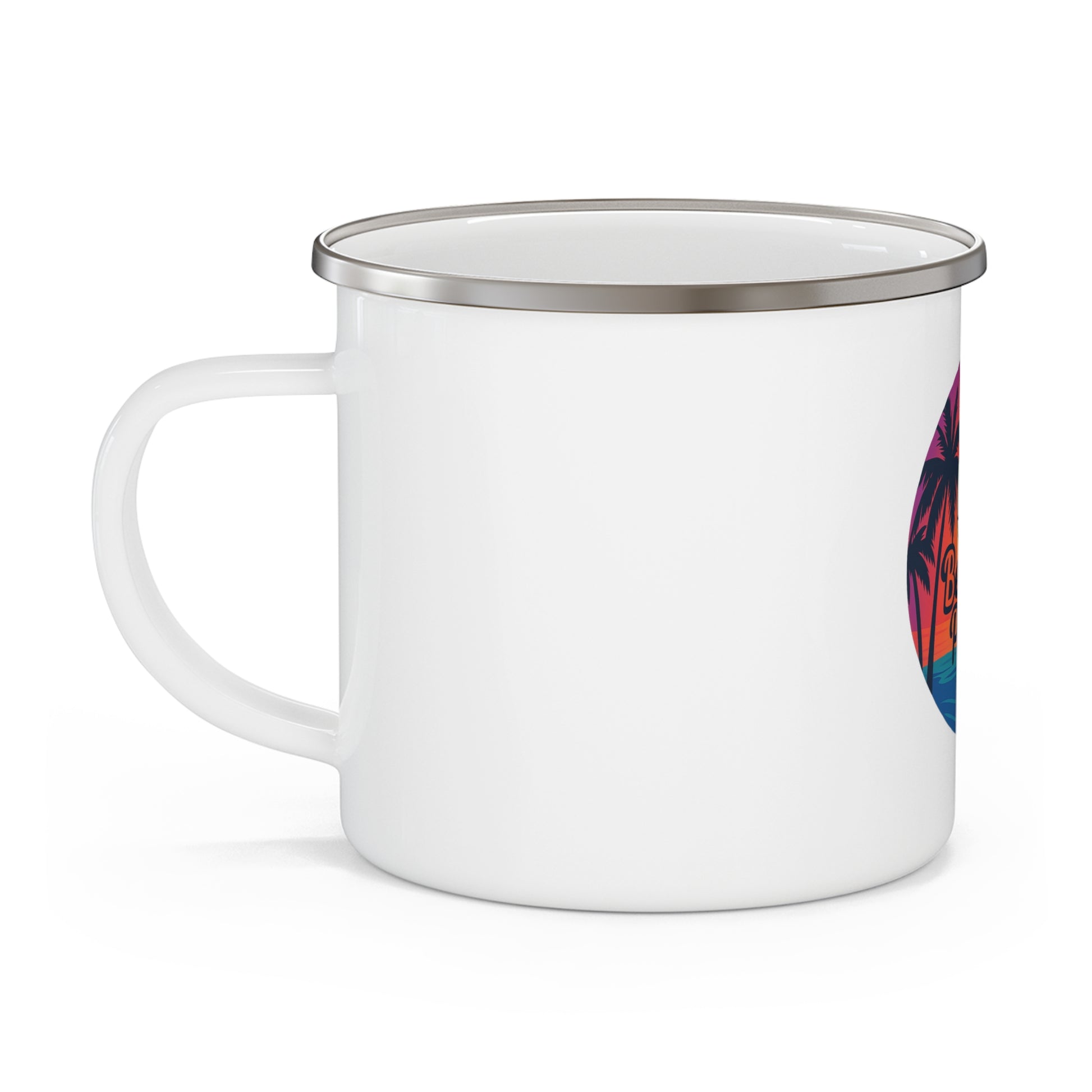 Outdoor adventure enamel coffee mug