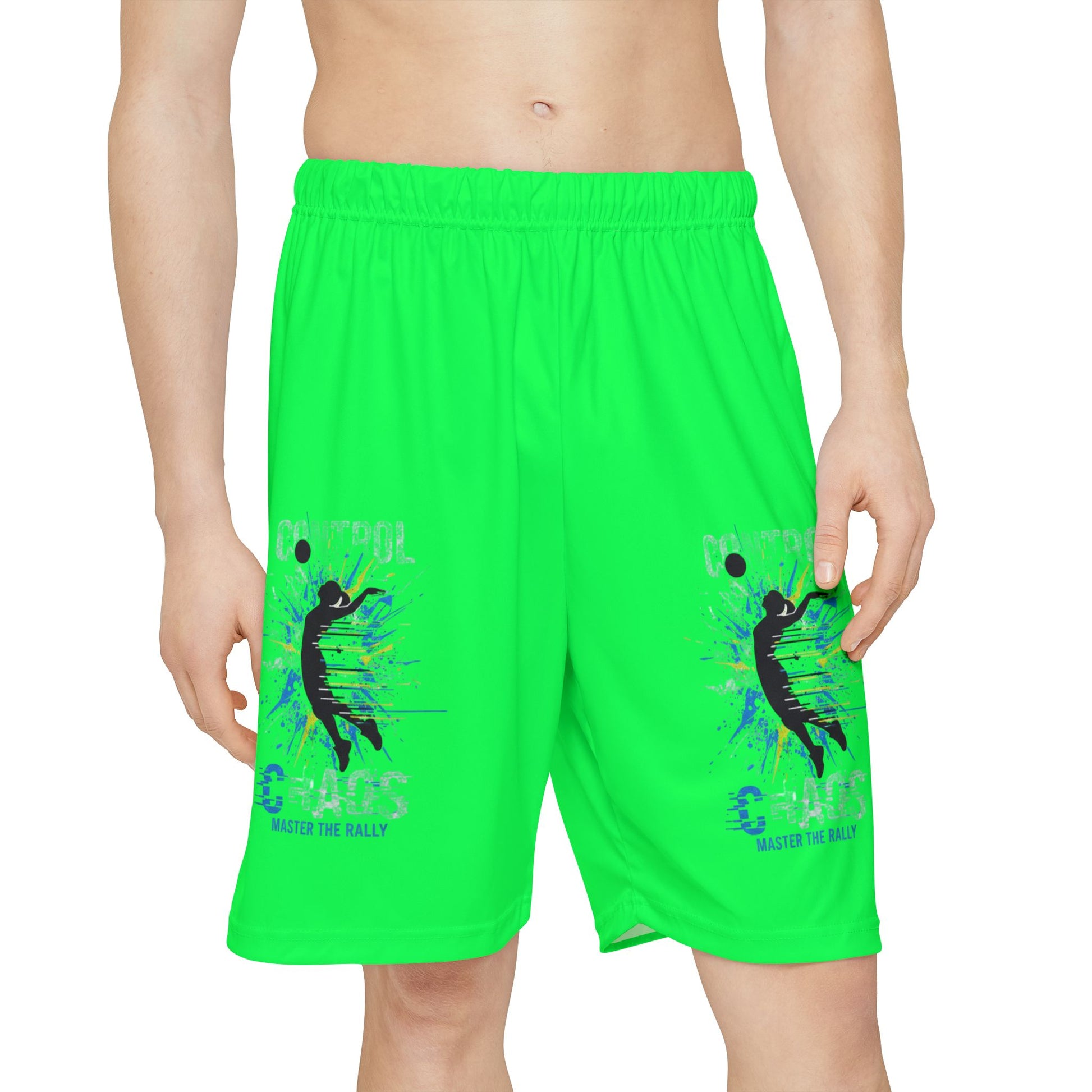 Volleyball athletic shorts with motivational slogan