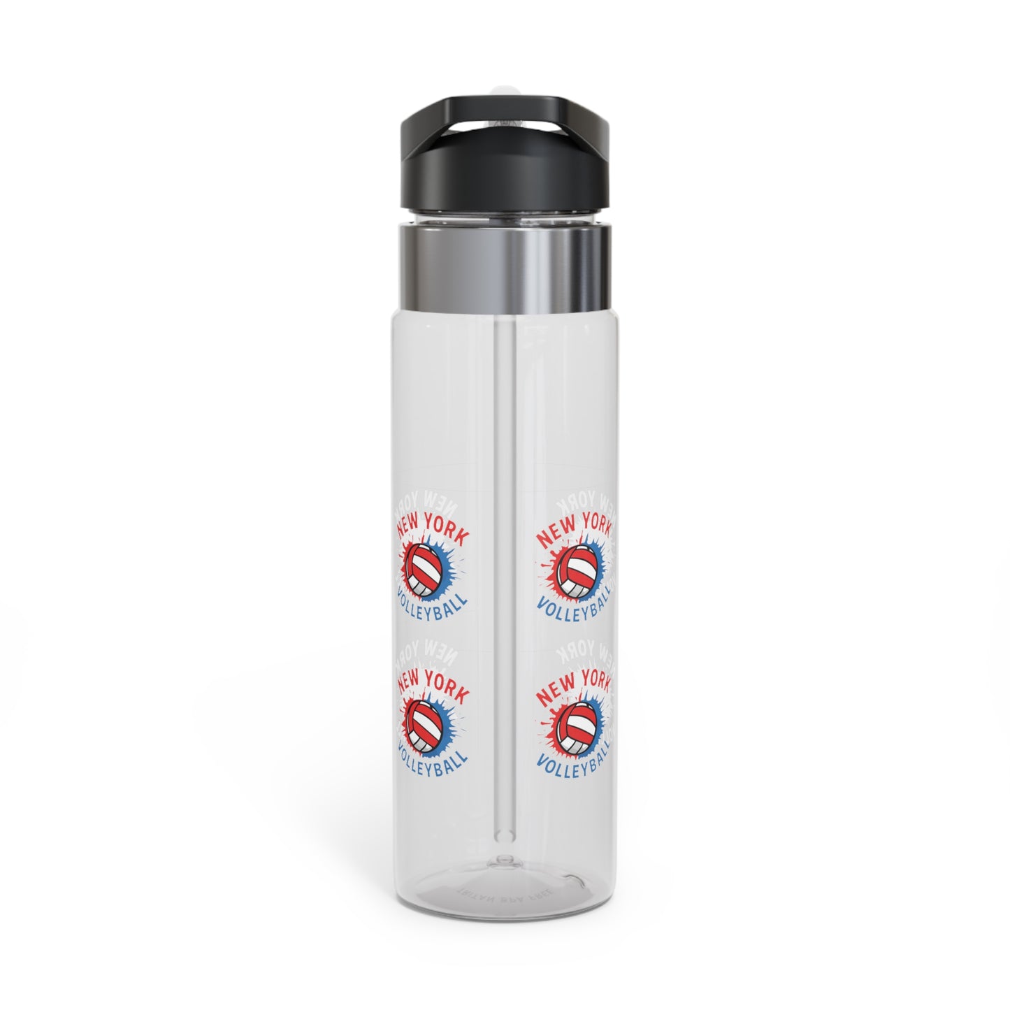 New York volleyball splash water bottle with dynamic graphic design