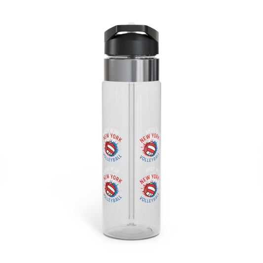 New York volleyball splash water bottle with dynamic graphic design