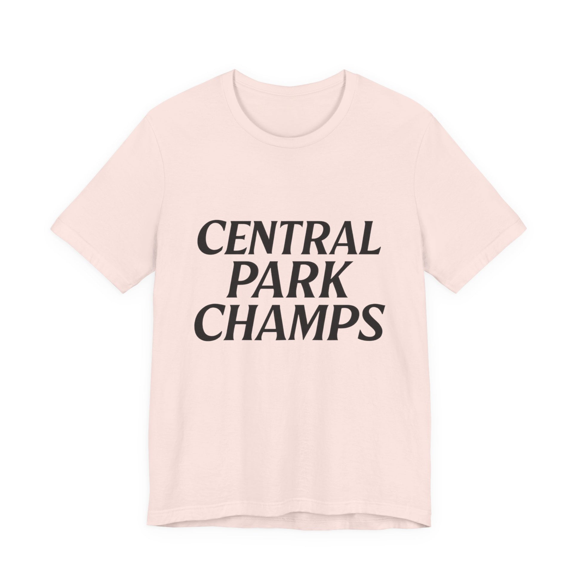 Central Park Champs t-shirt with bold graphic on front.