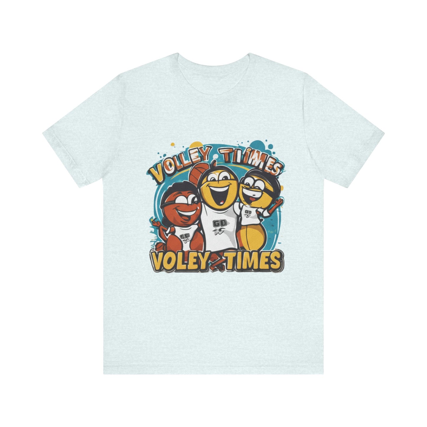 Cartoon volleyball t-shirt with “Volley Times” design
