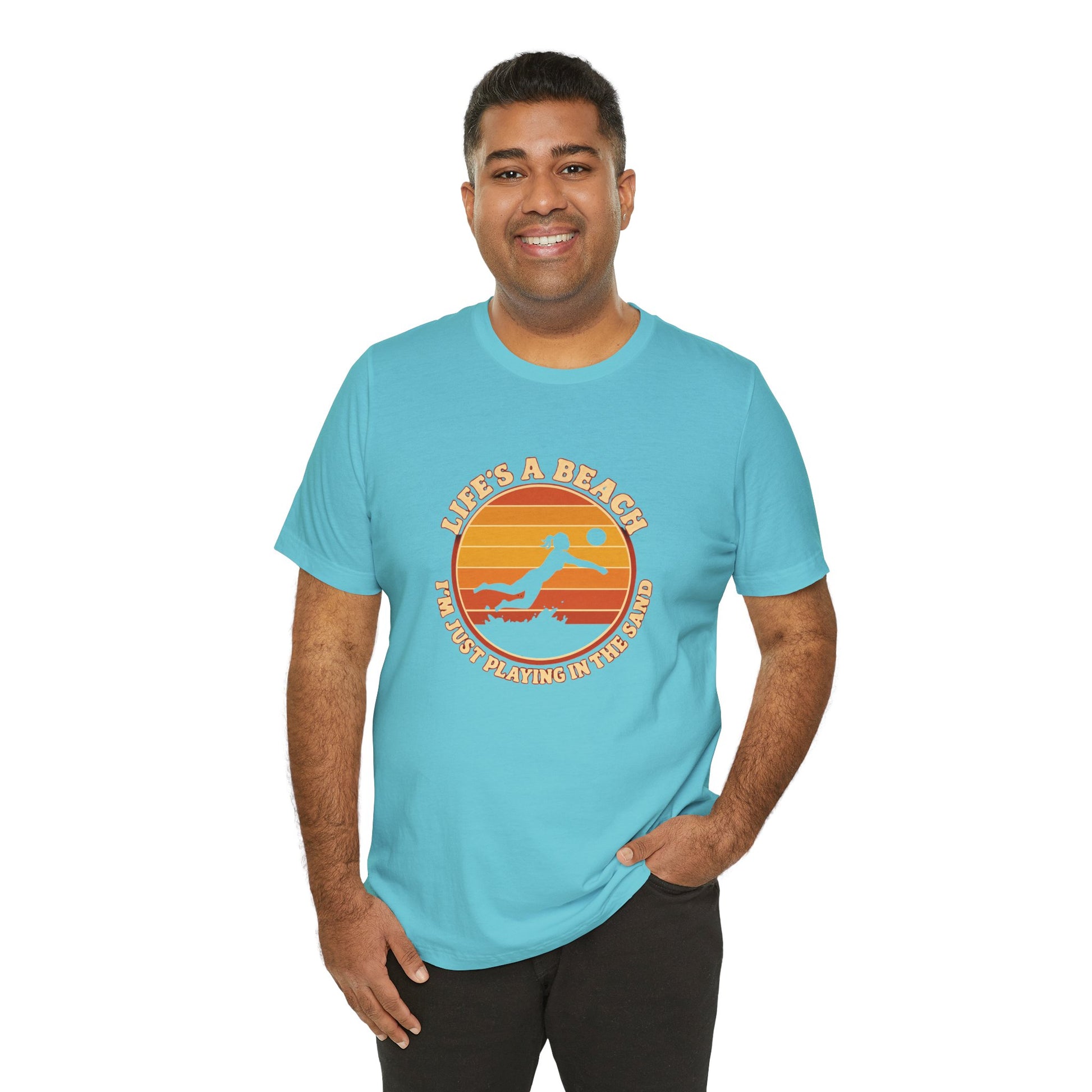 Sand court volleyball quote t-shirt graphic